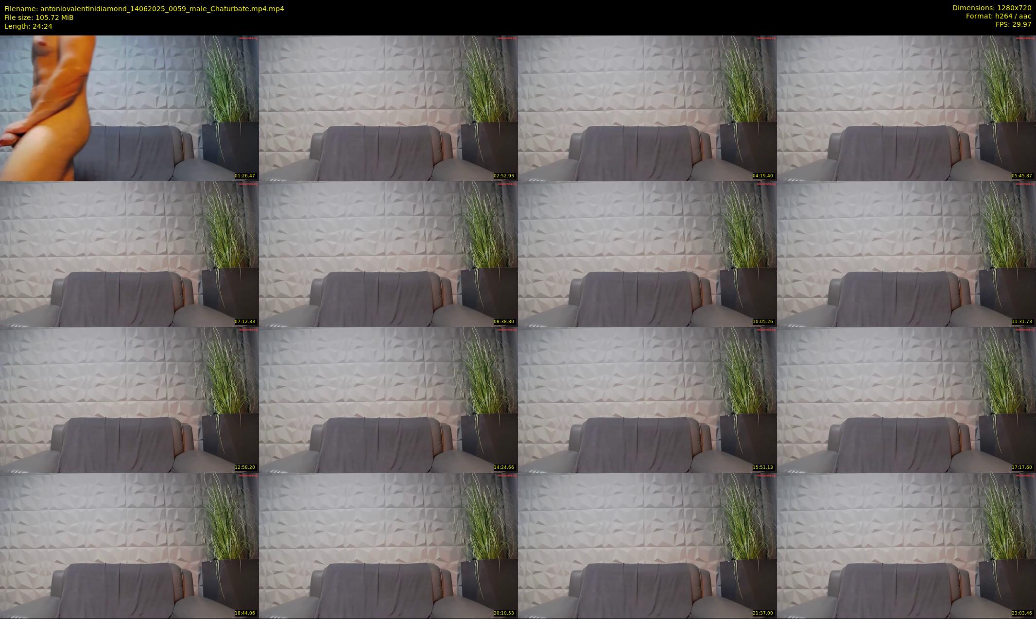 antoniovalentinidiamond — 25 minute Chaturbate male cam show recording, 720p, Jun 14, 2025