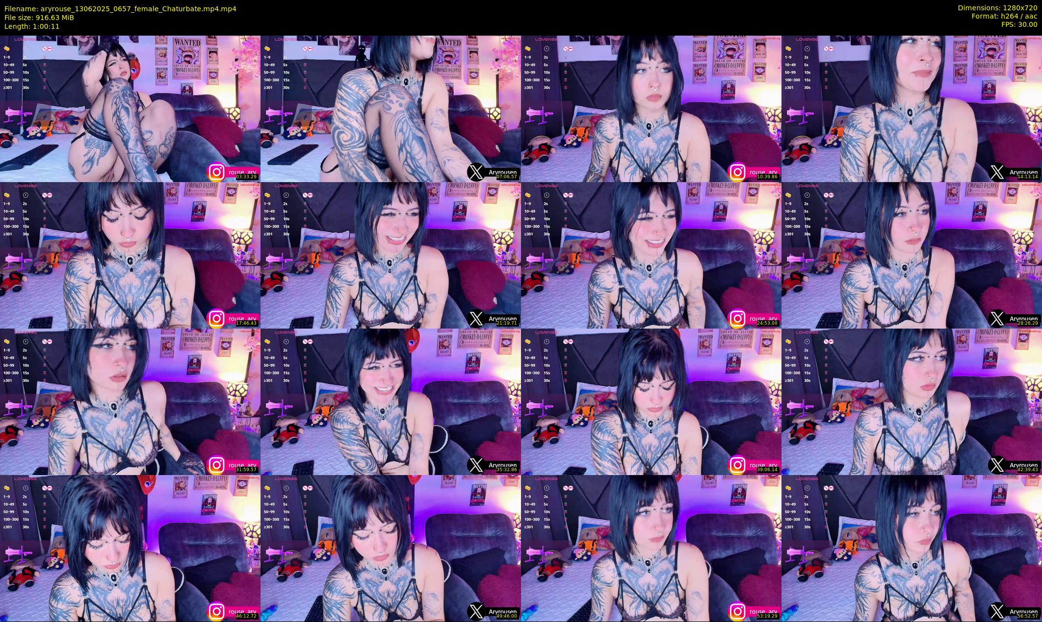 aryrouse — 61 minute Chaturbate female cam show recording, 720p, Jun 13, 2025