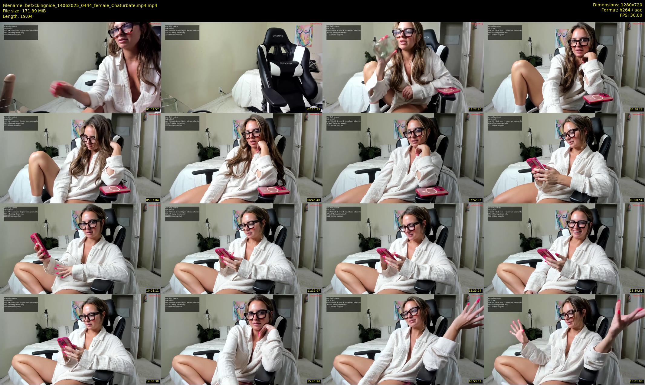 befxckingnice — 20 minute Chaturbate female cam show recording, 720p, Jun 14, 2025