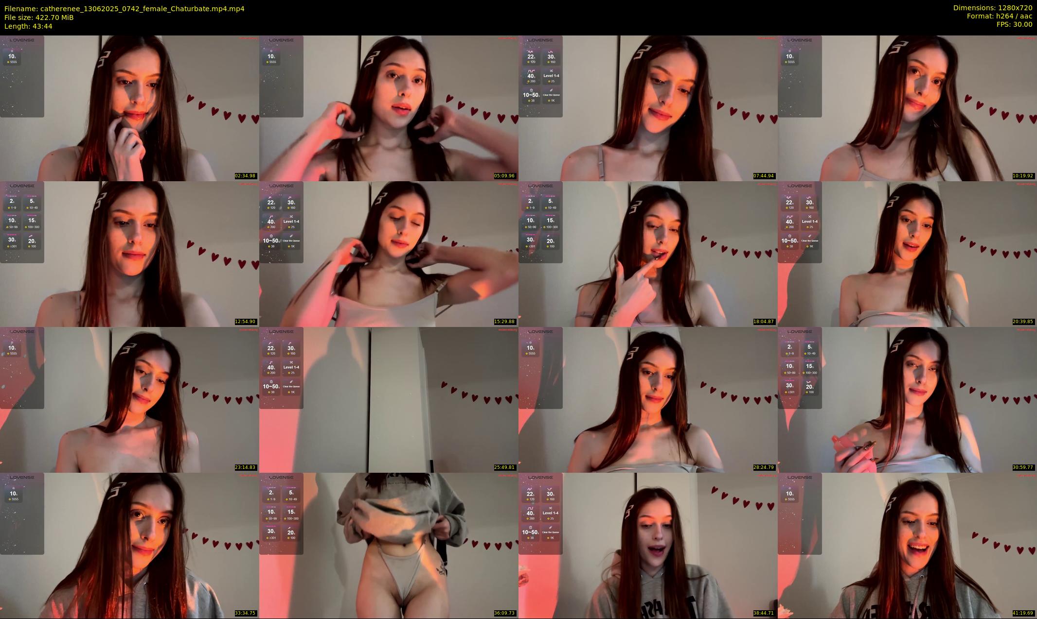 catherenee — 44 minute Chaturbate female cam show recording, 720p, Jun 13, 2025