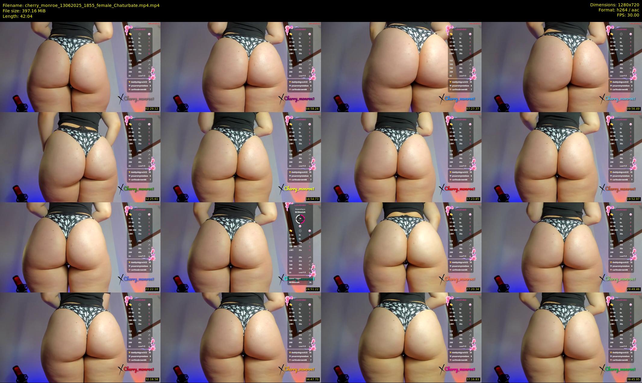 cherry_monroe — 43 minute Chaturbate female cam show recording, 720p, Jun 13, 2025