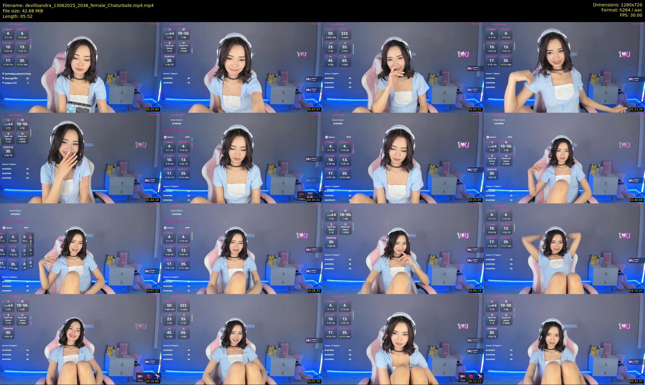 devillsandra — 6 minute Chaturbate female cam show recording, 720p, Jun 13, 2025