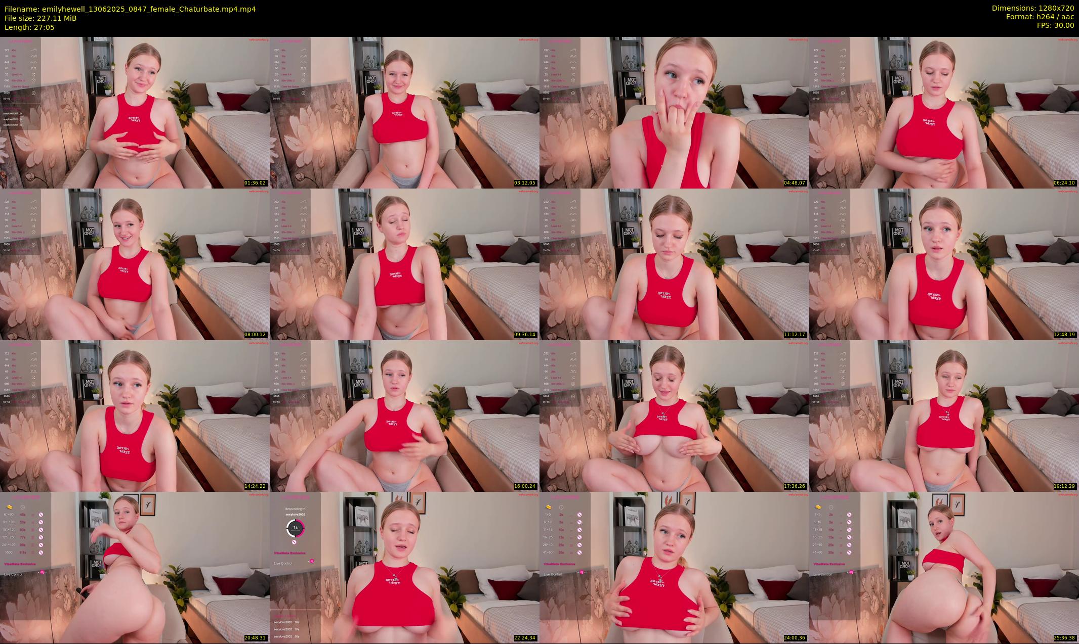 emilyhewell — 28 minute Chaturbate female cam show recording, 720p, Jun 13, 2025