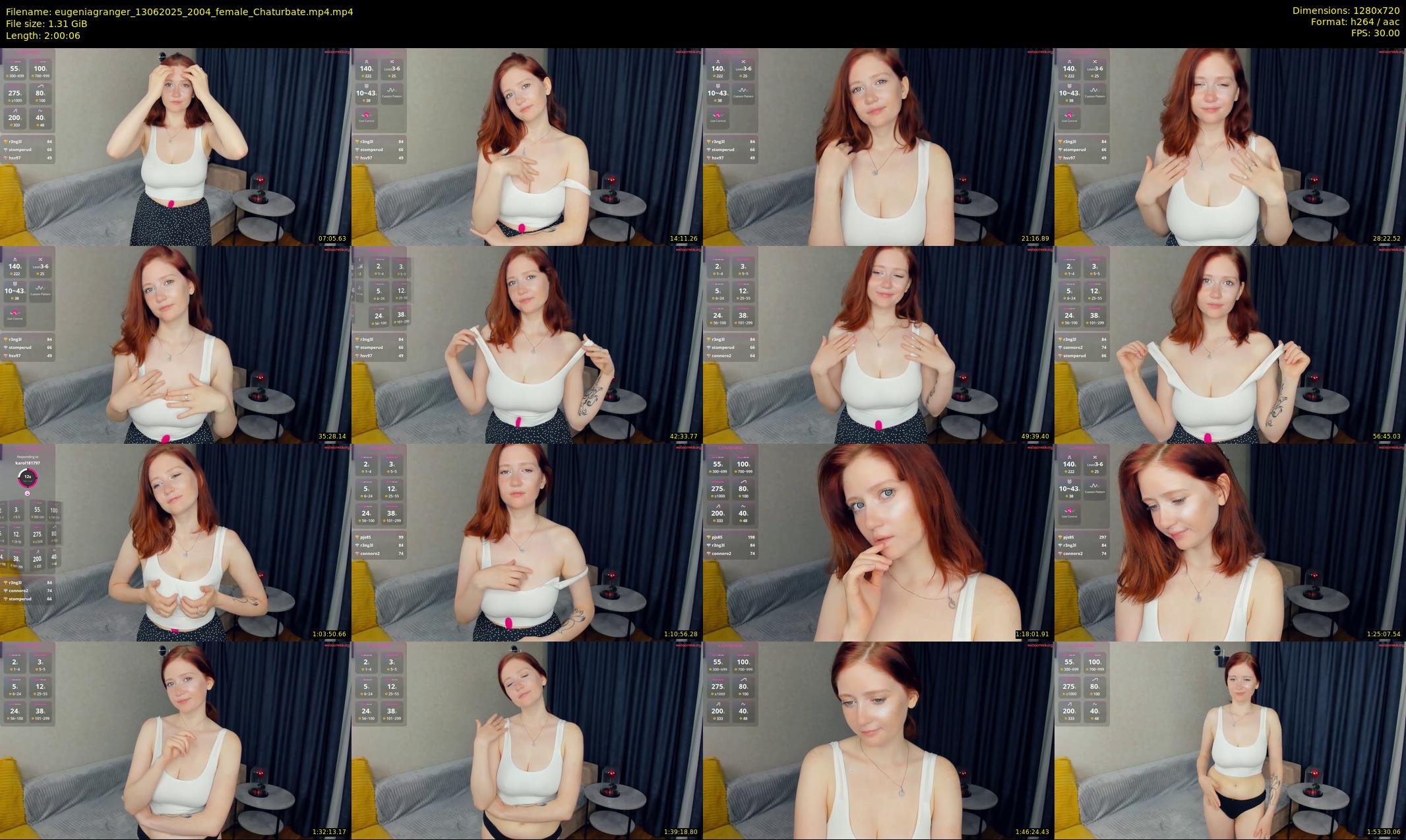 eugeniagranger — 121 minute Chaturbate female cam show recording, 720p, Jun 13, 2025