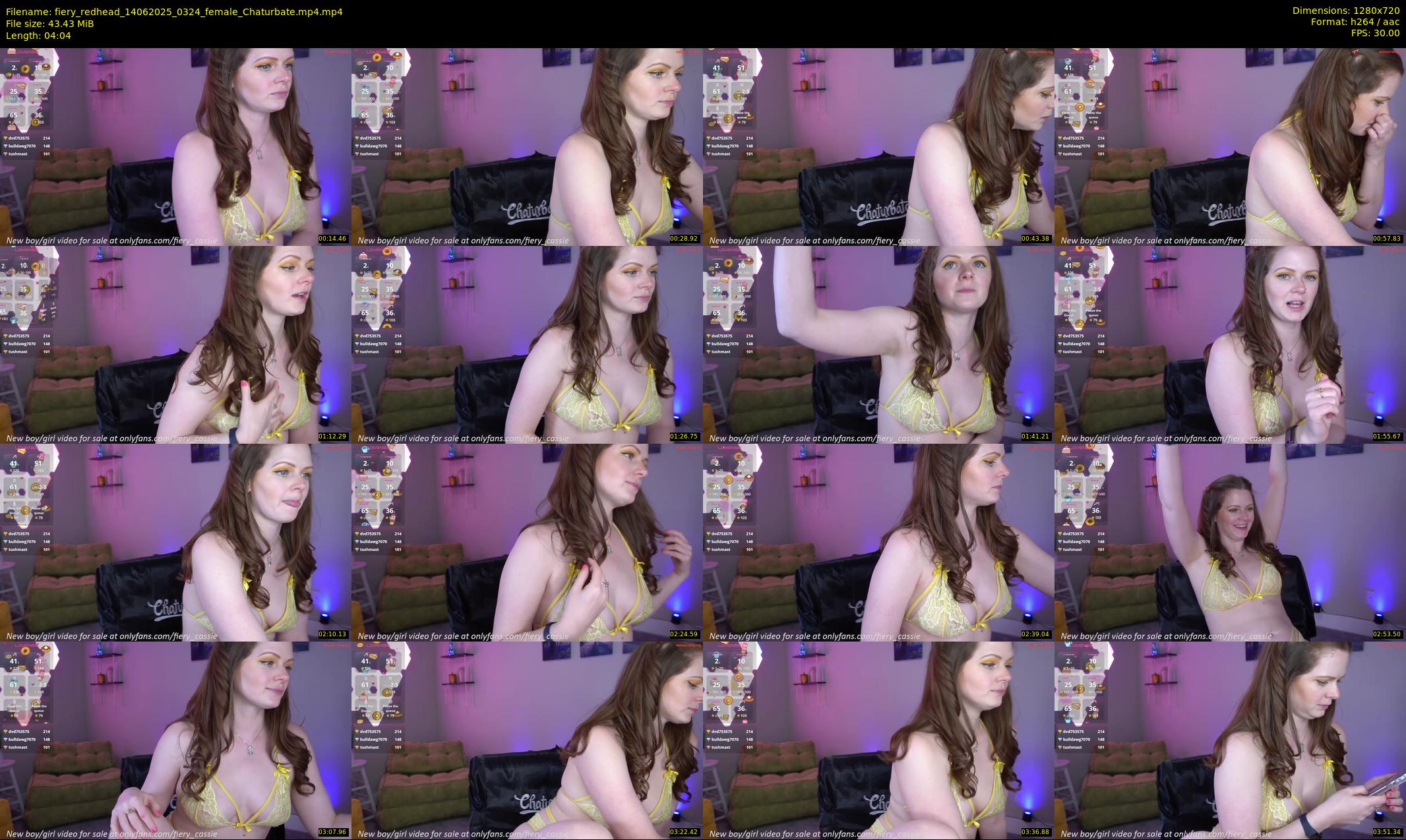 fiery_redhead — 5 minute Chaturbate female cam show recording, 720p, Jun 14, 2025