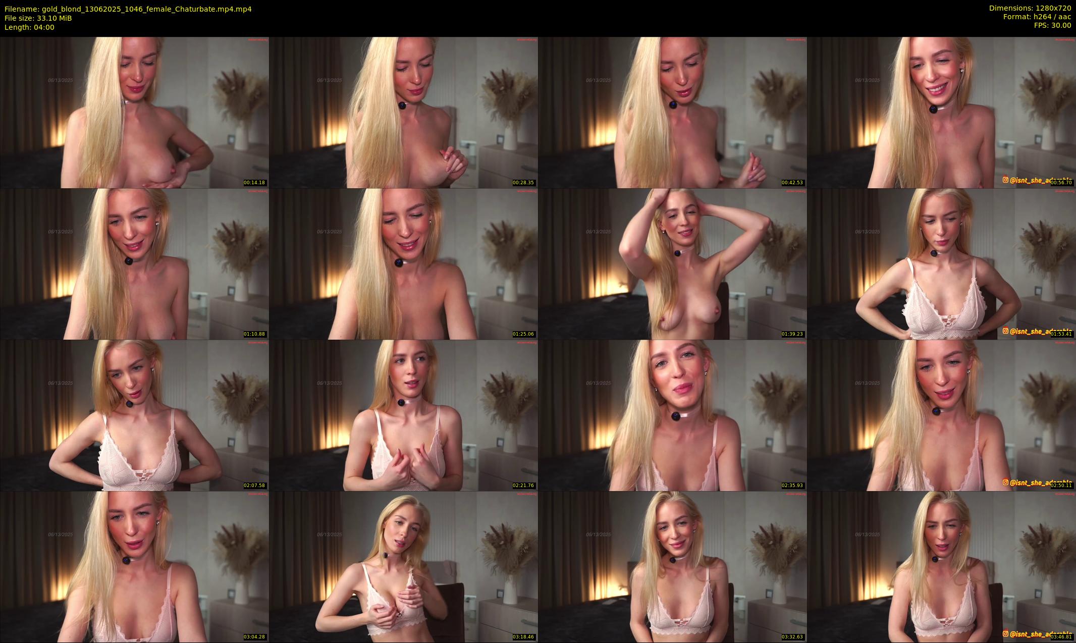 gold_blond — 4 minute Chaturbate female cam show recording, 720p, Jun 13, 2025