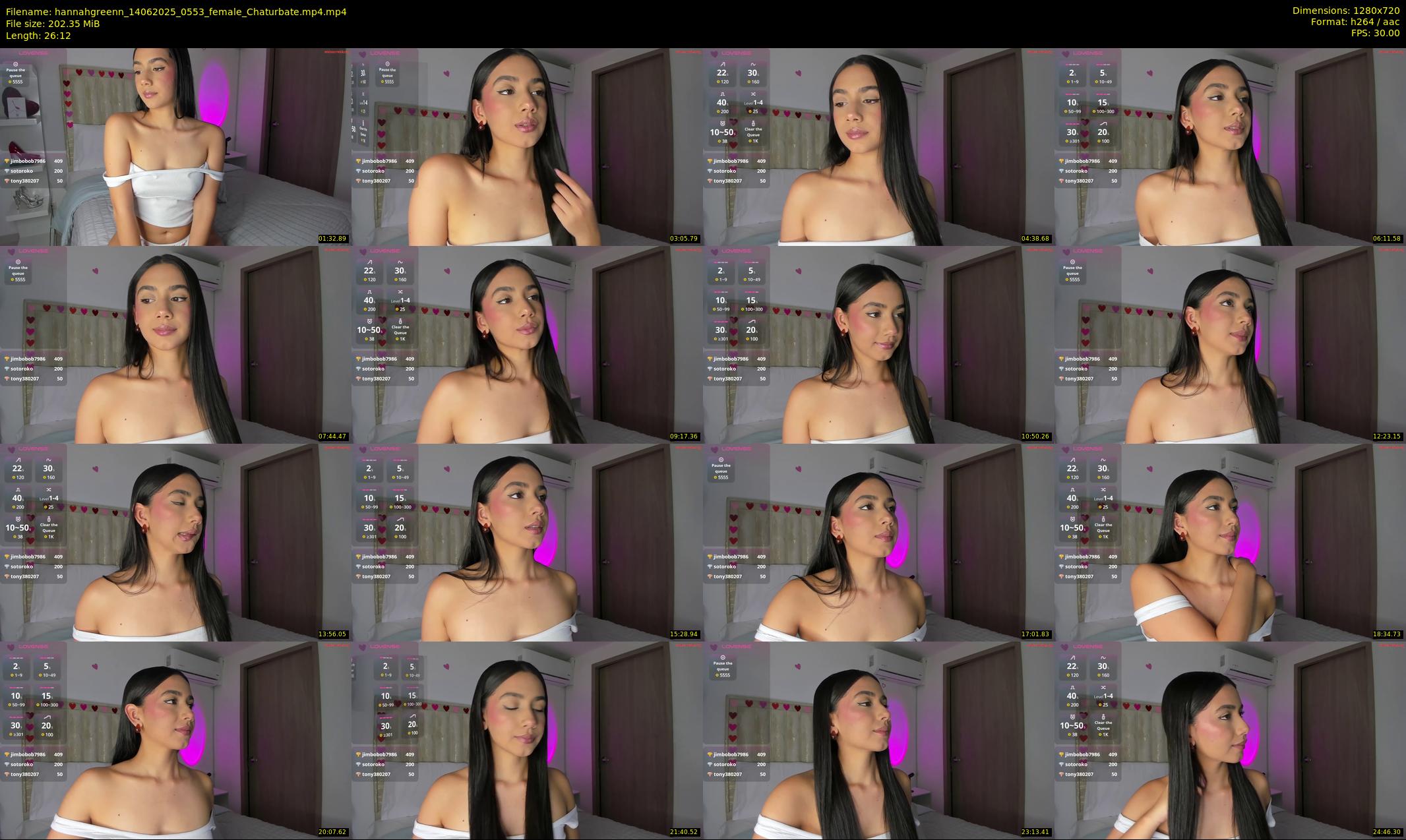 hannahgreenn — 27 minute Chaturbate female cam show recording, 720p, Jun 14, 2025