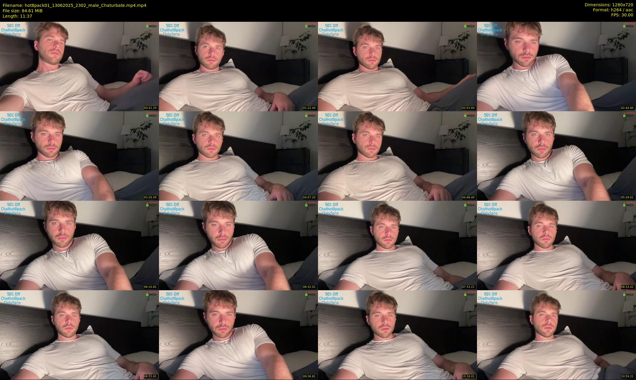 hot8pack01 — 12 minute Chaturbate male cam show recording, 720p, Jun 13, 2025