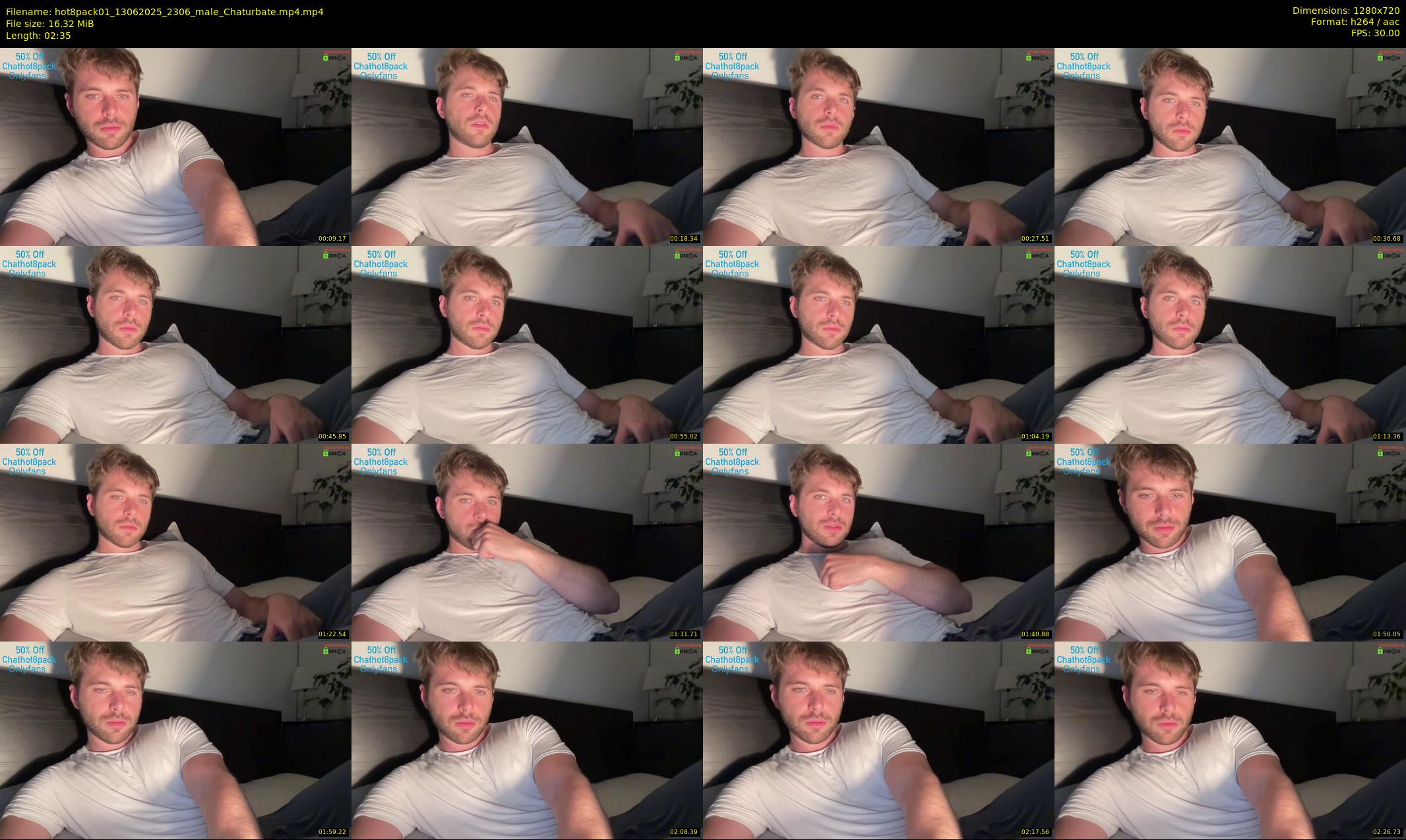 hot8pack01 — 3 minute Chaturbate male cam show recording, 720p, Jun 13, 2025