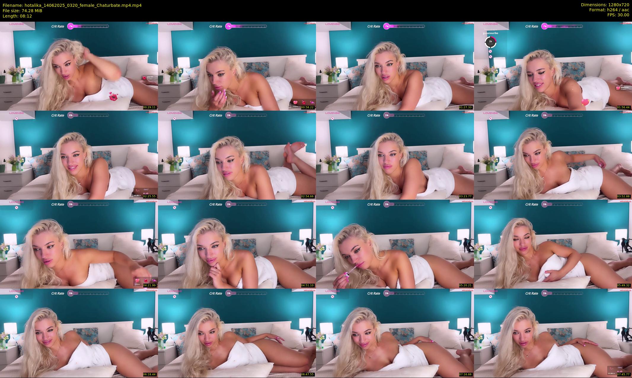 hotalika — 9 minute Chaturbate female cam show recording, 720p, Jun 14, 2025