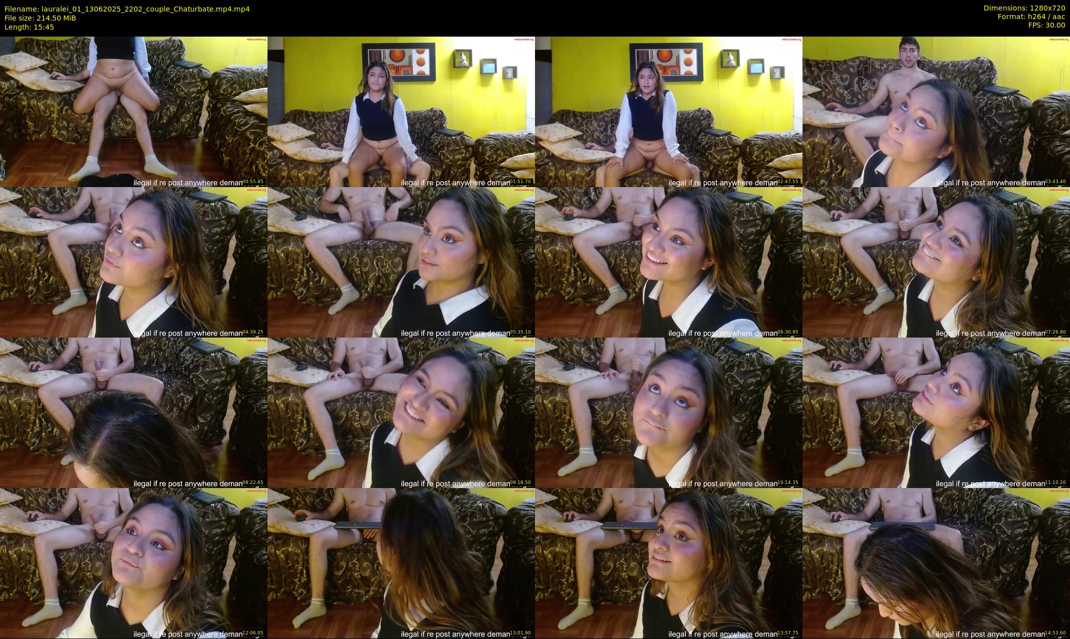 lauralei_01 — 16 minute Chaturbate couple cam show recording, 720p, Jun 13, 2025