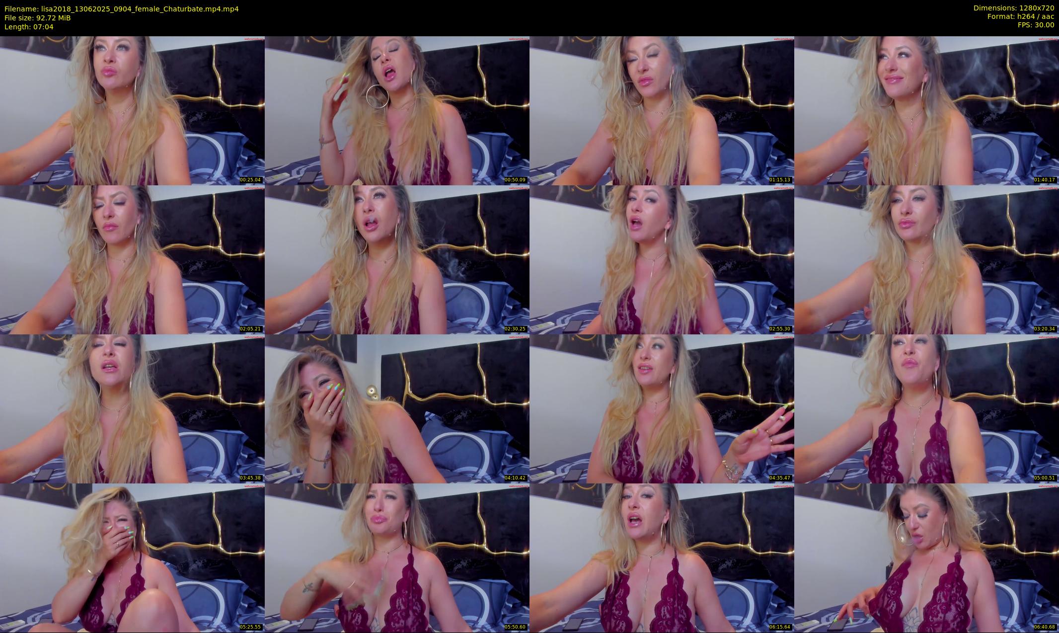lisa2018 — 8 minute Chaturbate female cam show recording, 720p, Jun 13, 2025