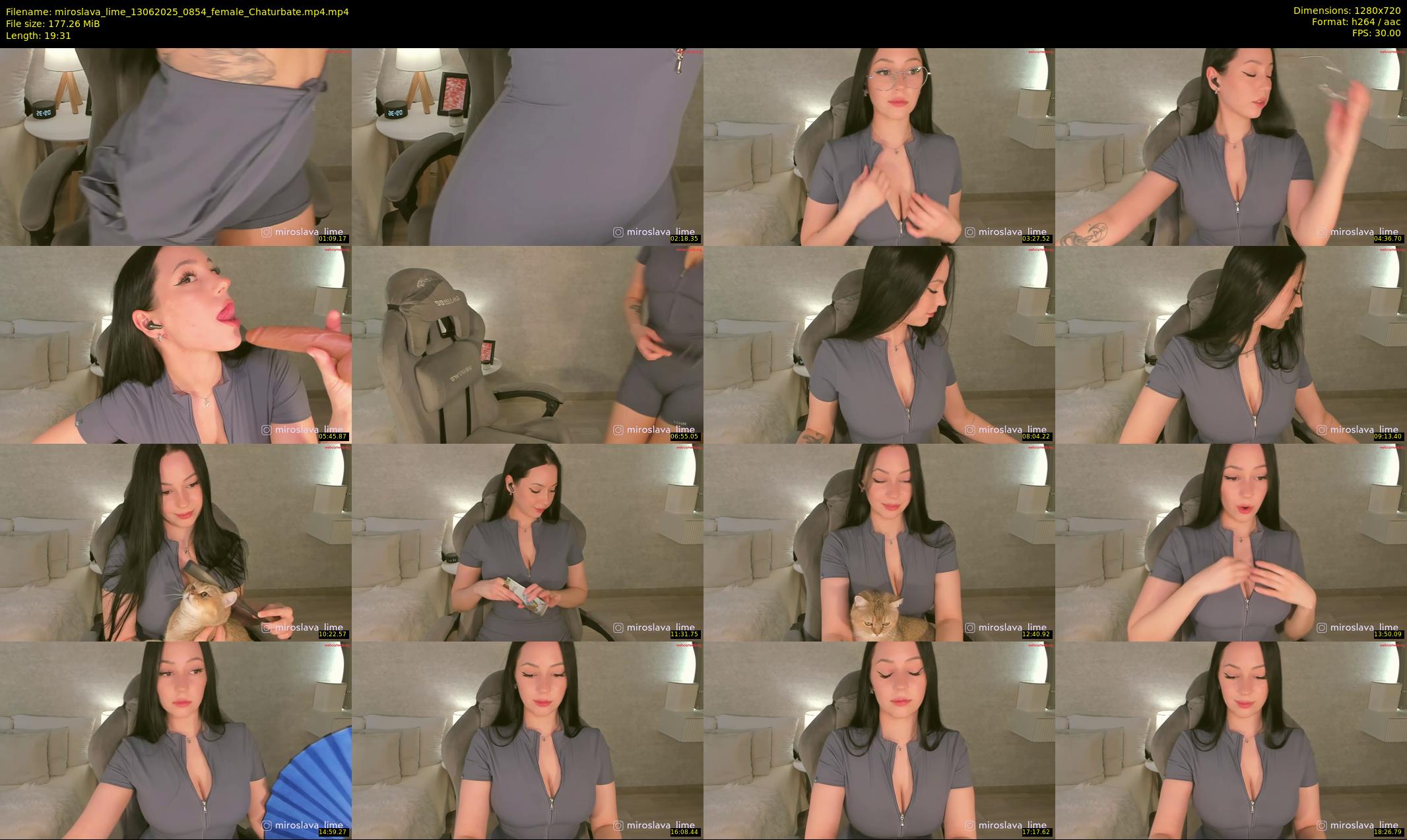 miroslava_lime — 20 minute Chaturbate female cam show recording, 720p, Jun 13, 2025