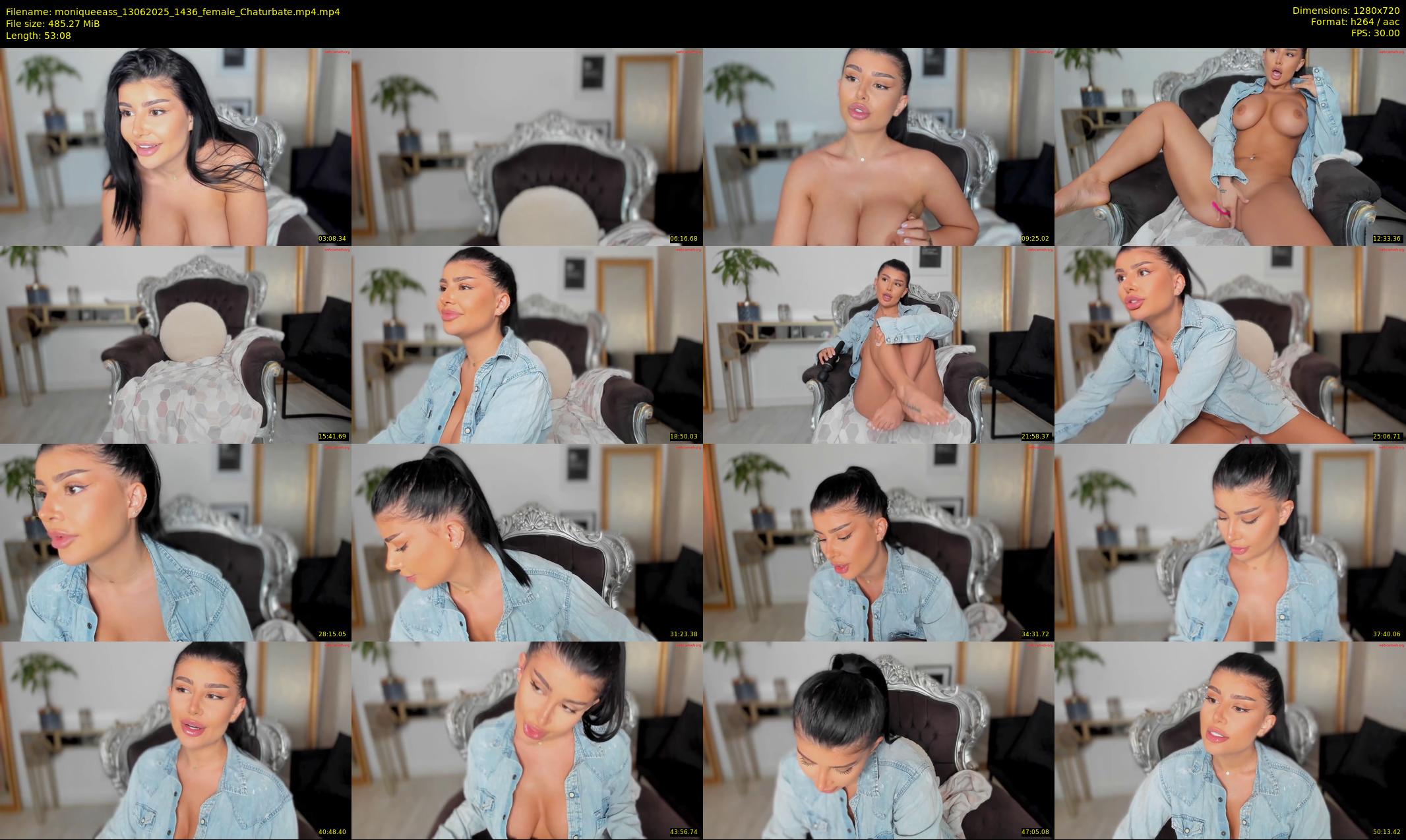 moniqueeass — 54 minute Chaturbate female cam show recording, 720p, Jun 13, 2025