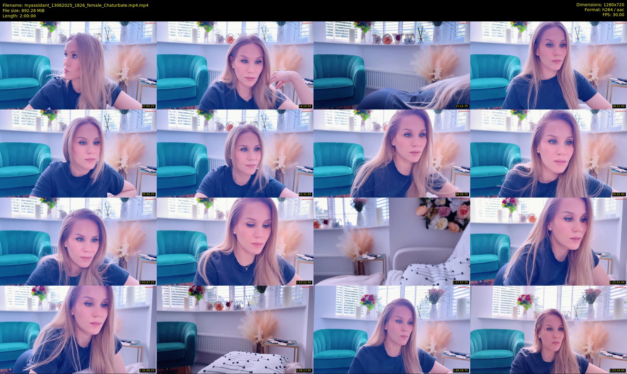 myassistant — 120 minute Chaturbate female cam show recording, 720p, Jun 13, 2025