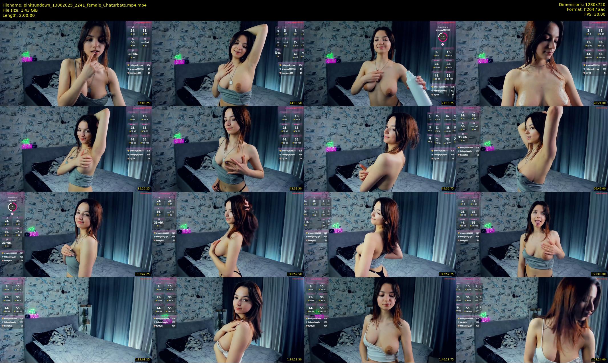 pinksundown — 120 minute Chaturbate female cam show recording, 720p, Jun 13, 2025