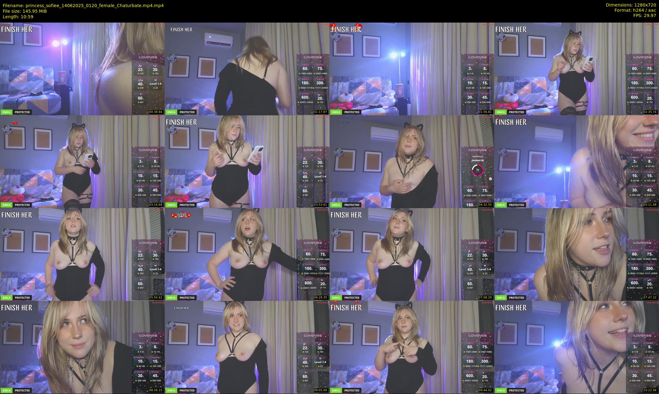 princess_sofiee — 11 minute Chaturbate female cam show recording, 720p, Jun 14, 2025