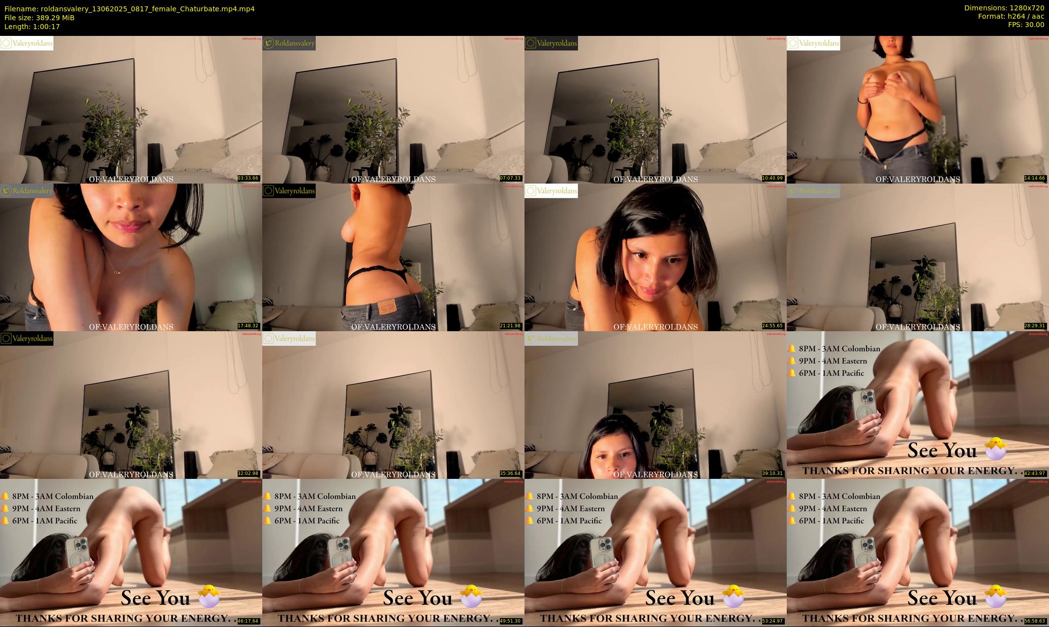 roldansvalery — 61 minute Chaturbate female cam show recording, 720p, Jun 13, 2025
