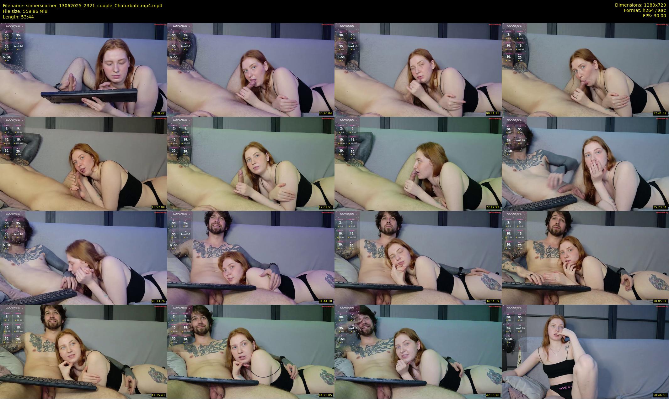 sinnerscorner — 54 minute Chaturbate couple cam show recording, 720p, Jun 13, 2025