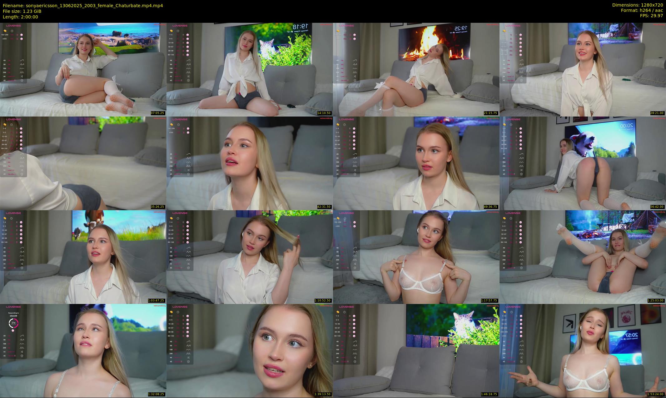 sonyaericsson — 120 minute Chaturbate female cam show recording, 720p, Jun 13, 2025