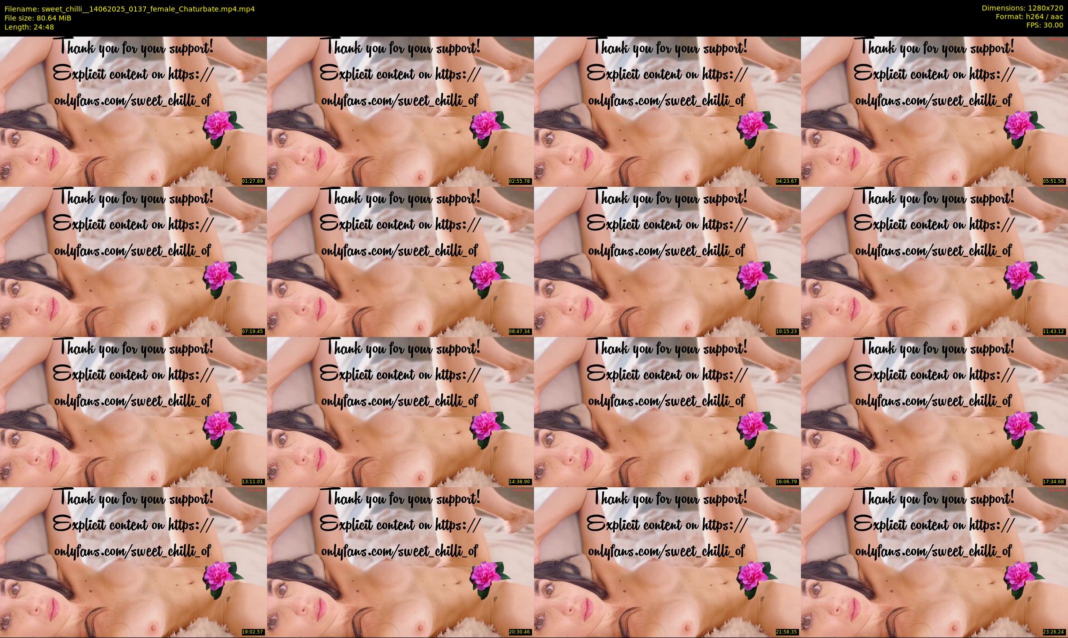 sweet_chilli_ — 25 minute Chaturbate female cam show recording, 720p, Jun 14, 2025
