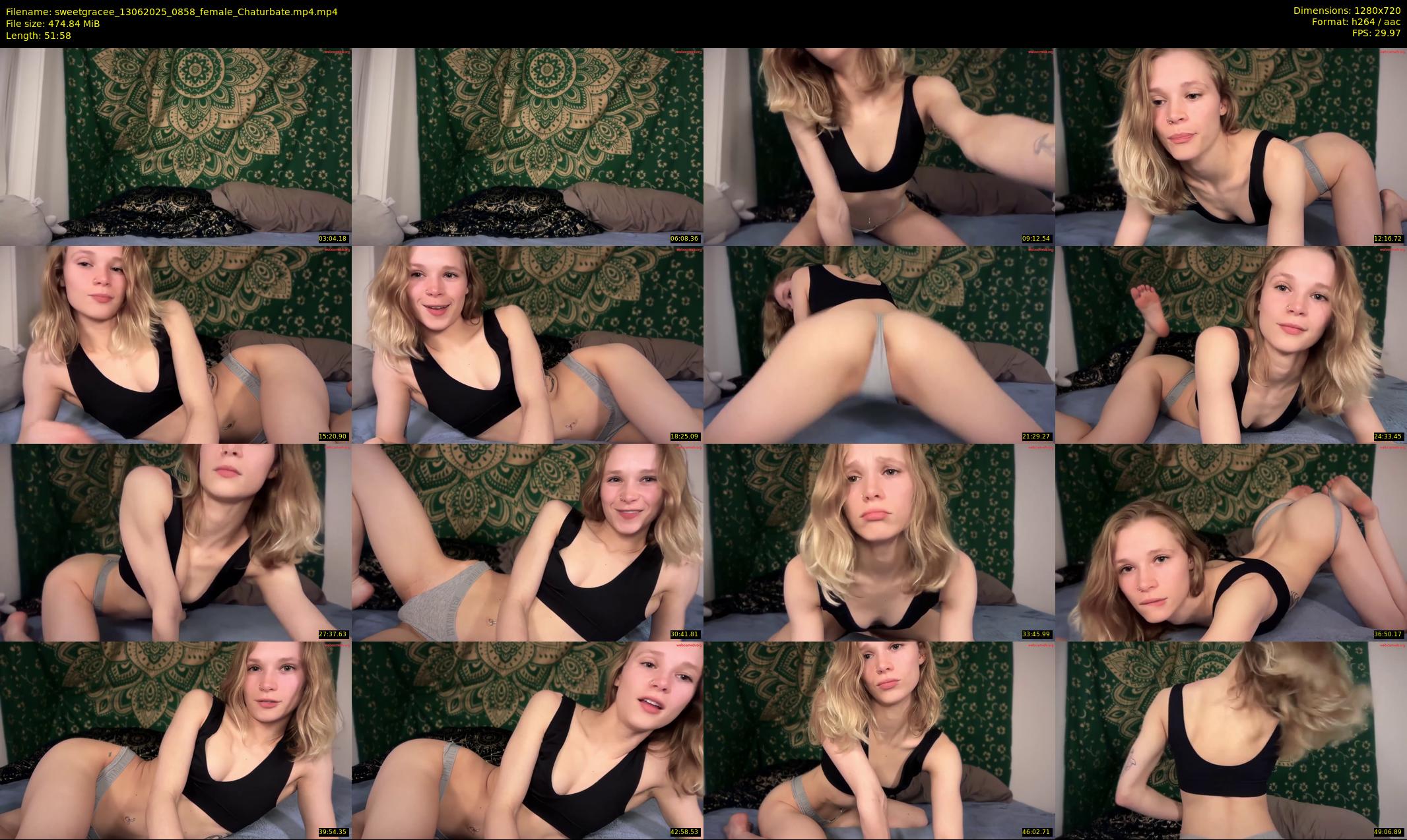 sweetgracee — 52 minute Chaturbate female cam show recording, 720p, Jun 13, 2025