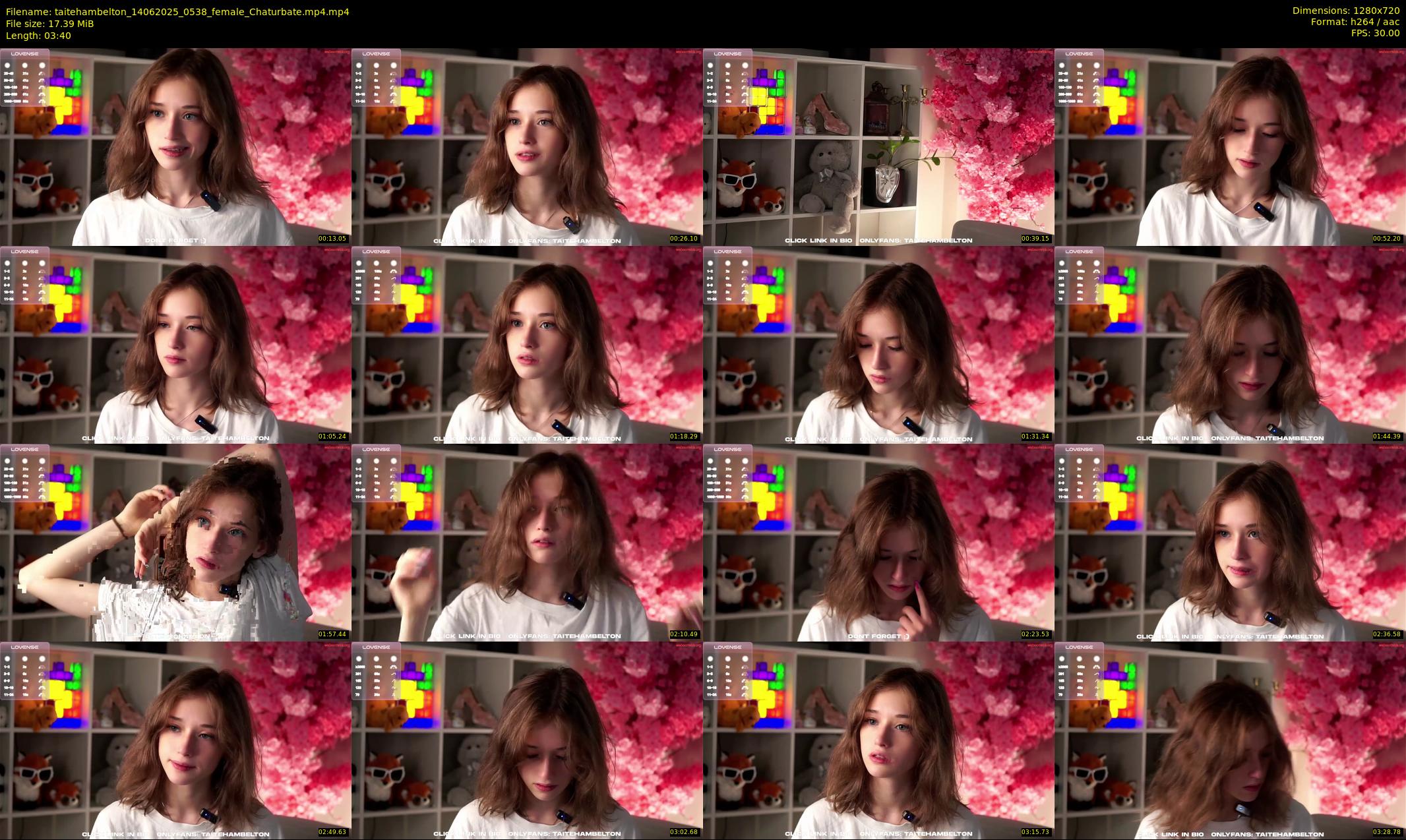 taitehambelton — 4 minute Chaturbate female cam show recording, 720p, Jun 14, 2025