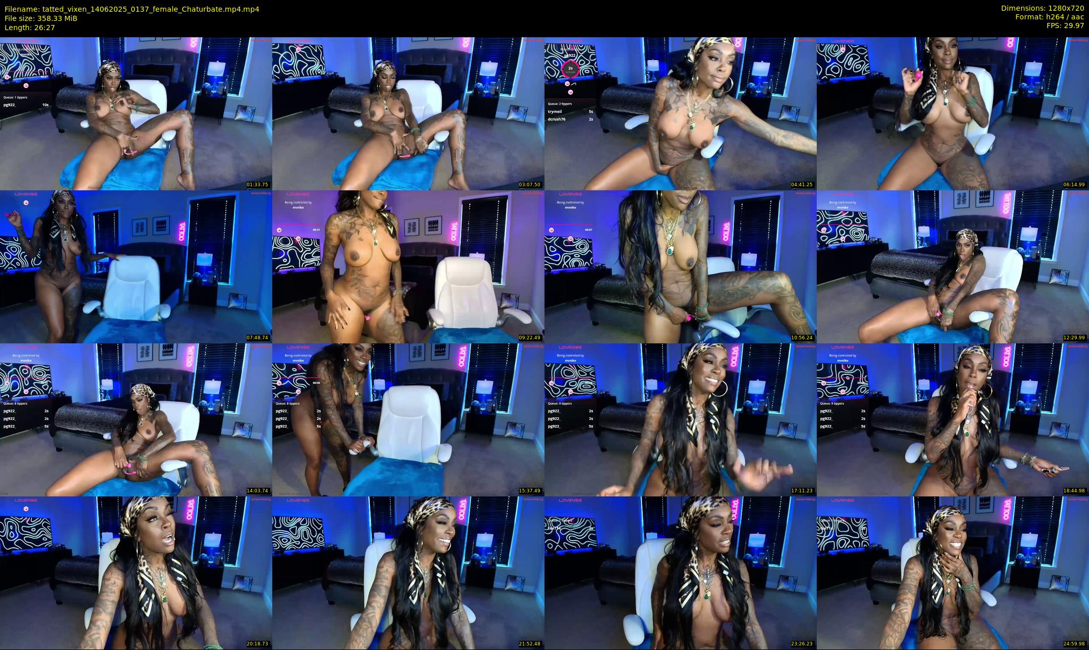 tatted_vixen — 27 minute Chaturbate female cam show recording, 720p, Jun 14, 2025