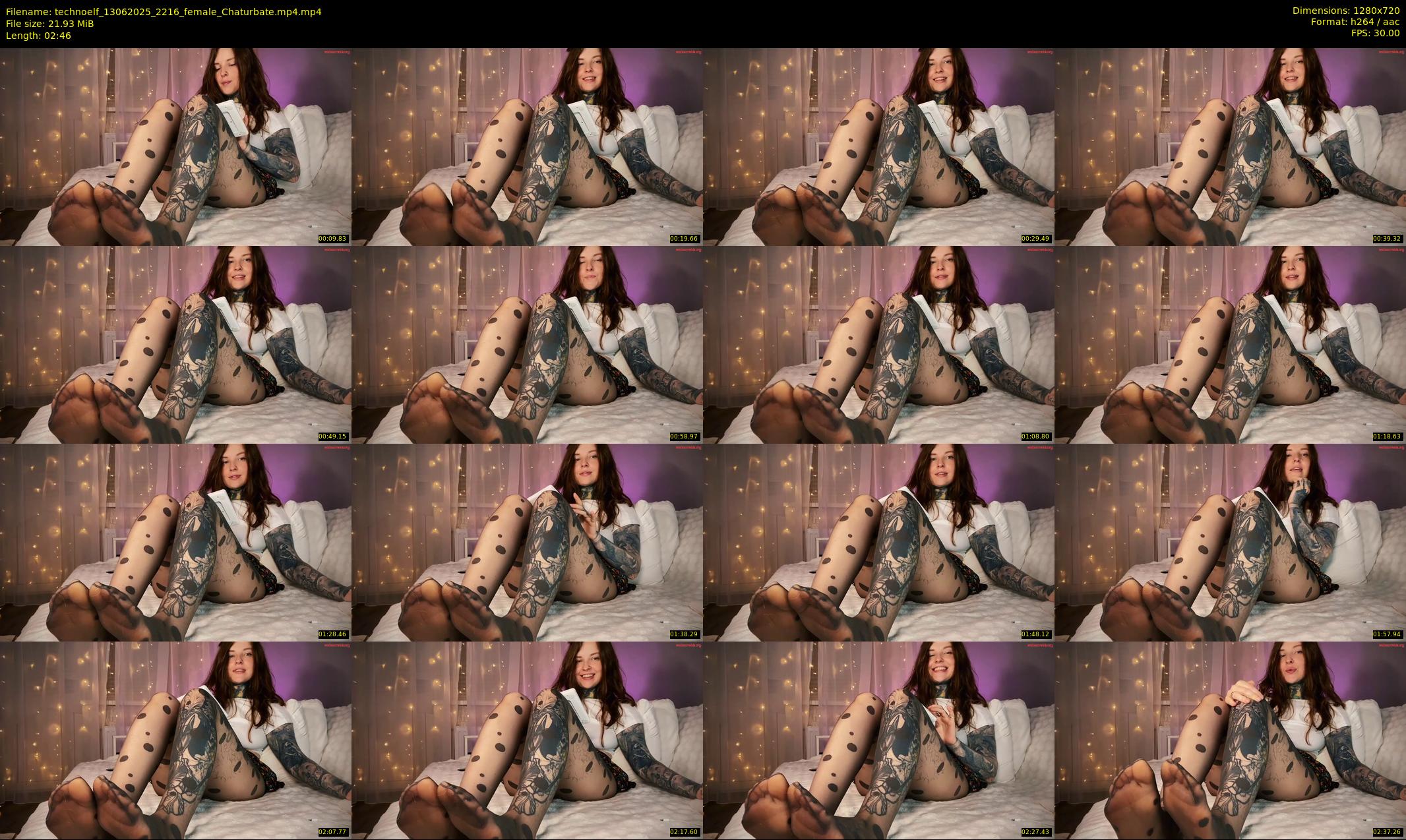 technoelf — 3 minute Chaturbate female cam show recording, 720p, Jun 13, 2025
