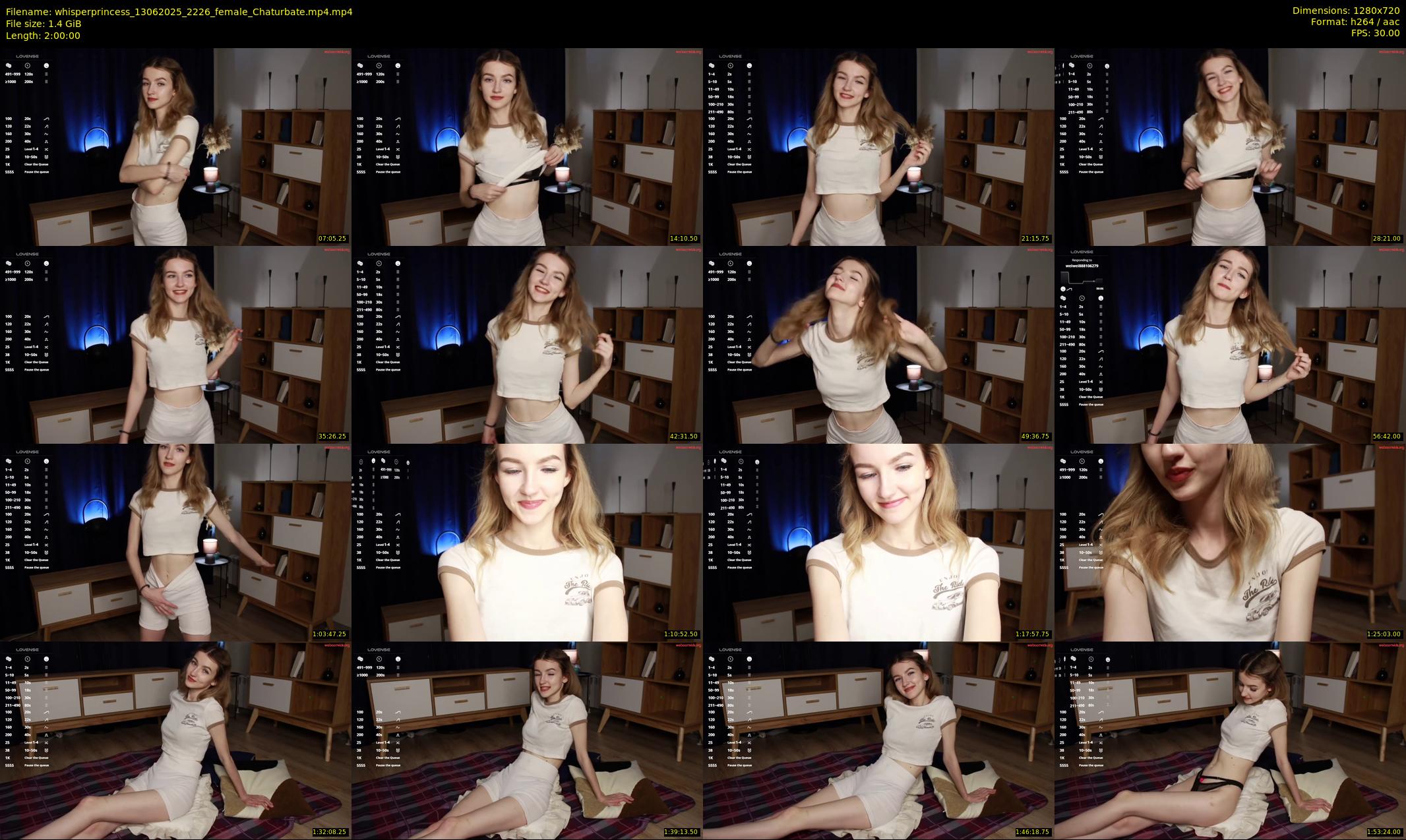 whisperprincess — 120 minute Chaturbate female cam show recording, 720p, Jun 13, 2025
