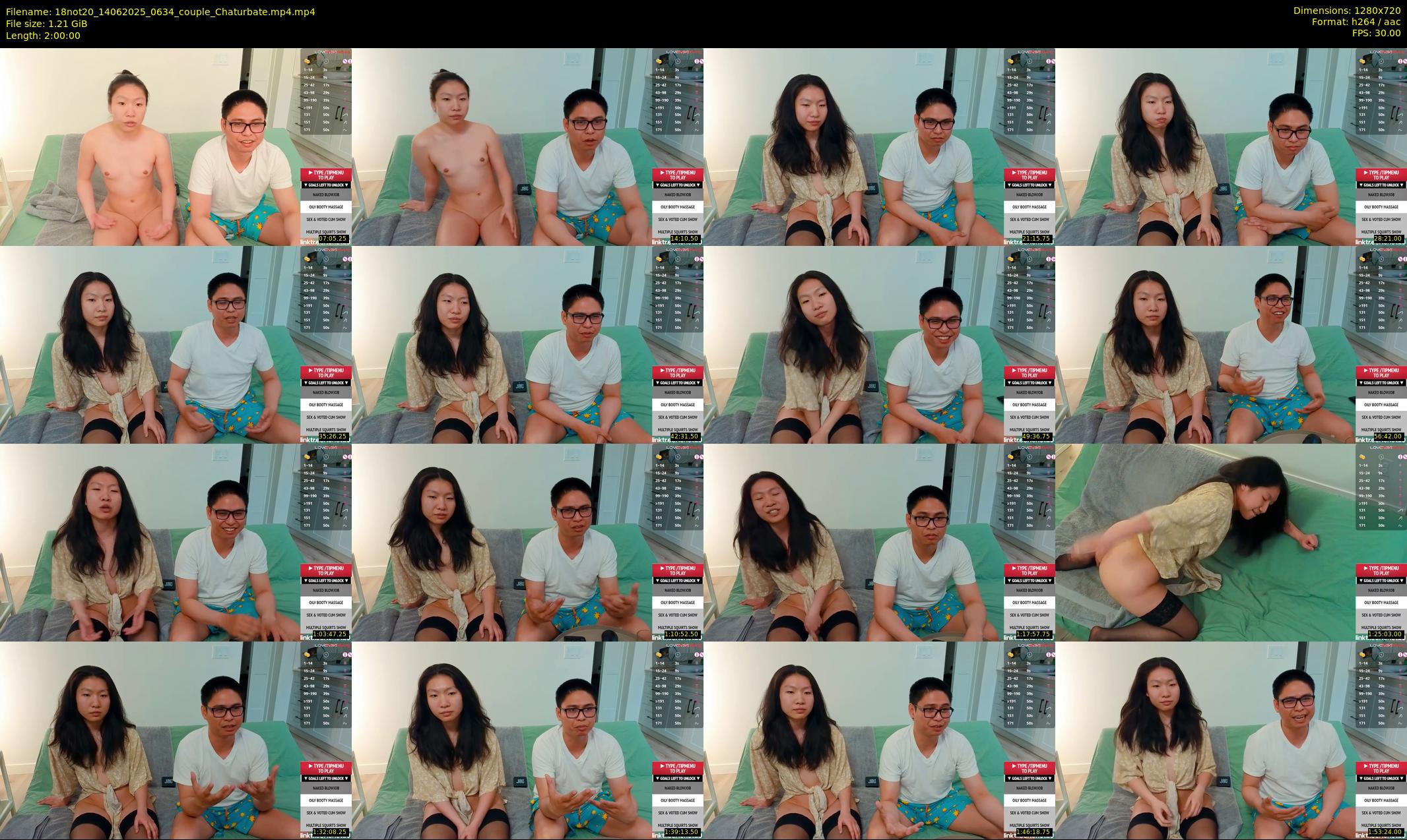 18not20 — 120 minute Chaturbate couple cam show recording, 720p, Jun 14, 2025