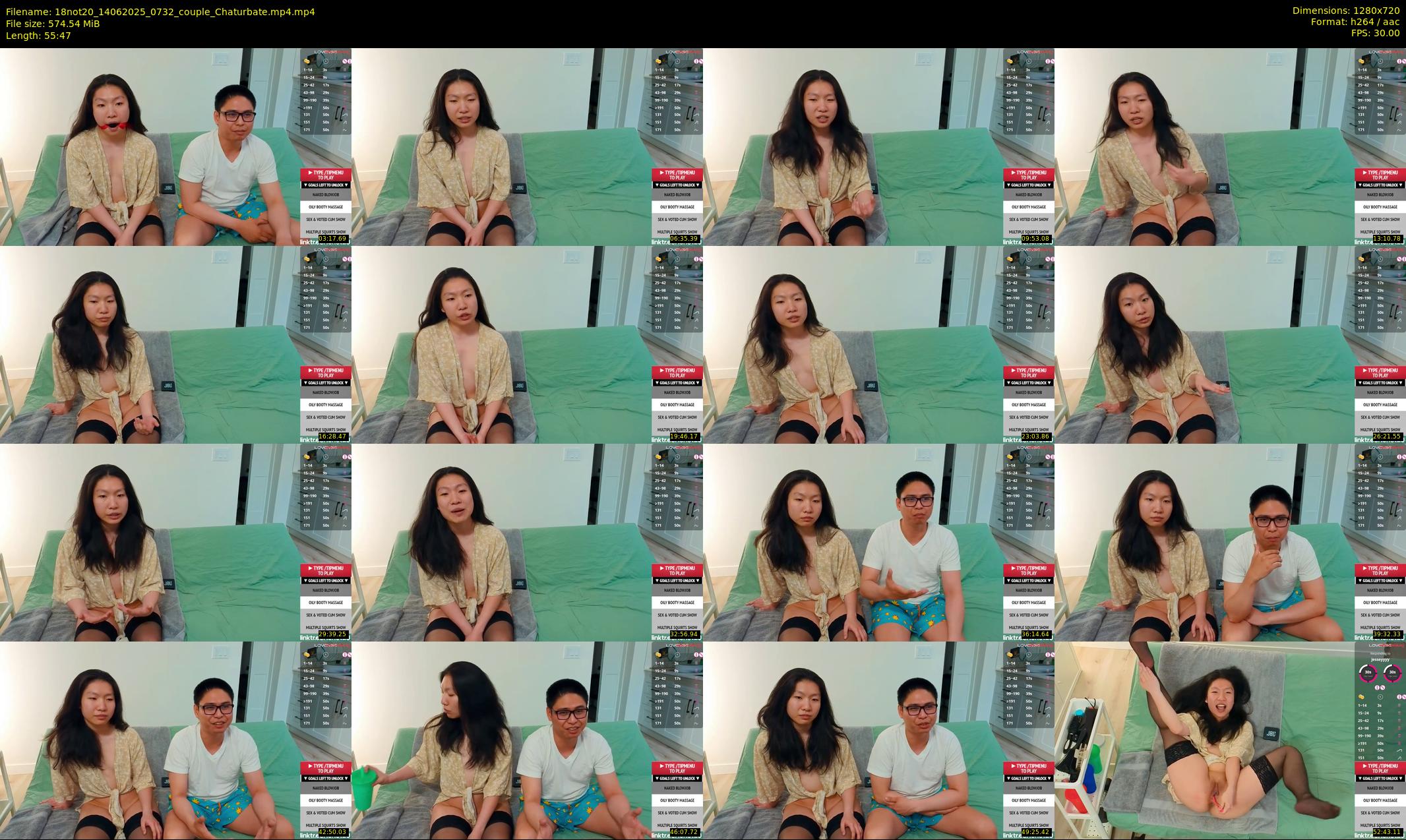 18not20 — 56 minute Chaturbate couple cam show recording, 720p, Jun 14, 2025