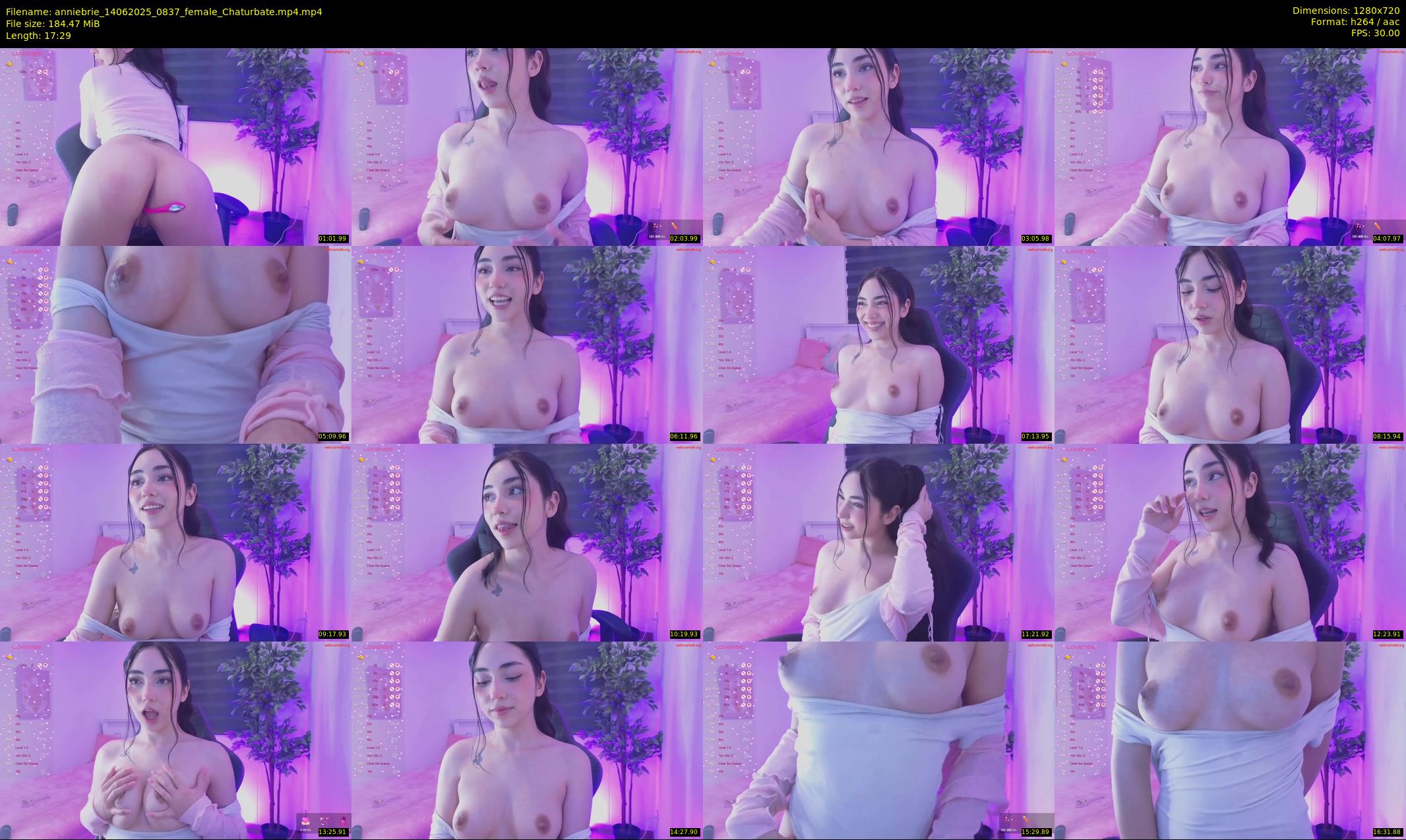 anniebrie — 18 minute Chaturbate female cam show recording, 720p, Jun 14, 2025