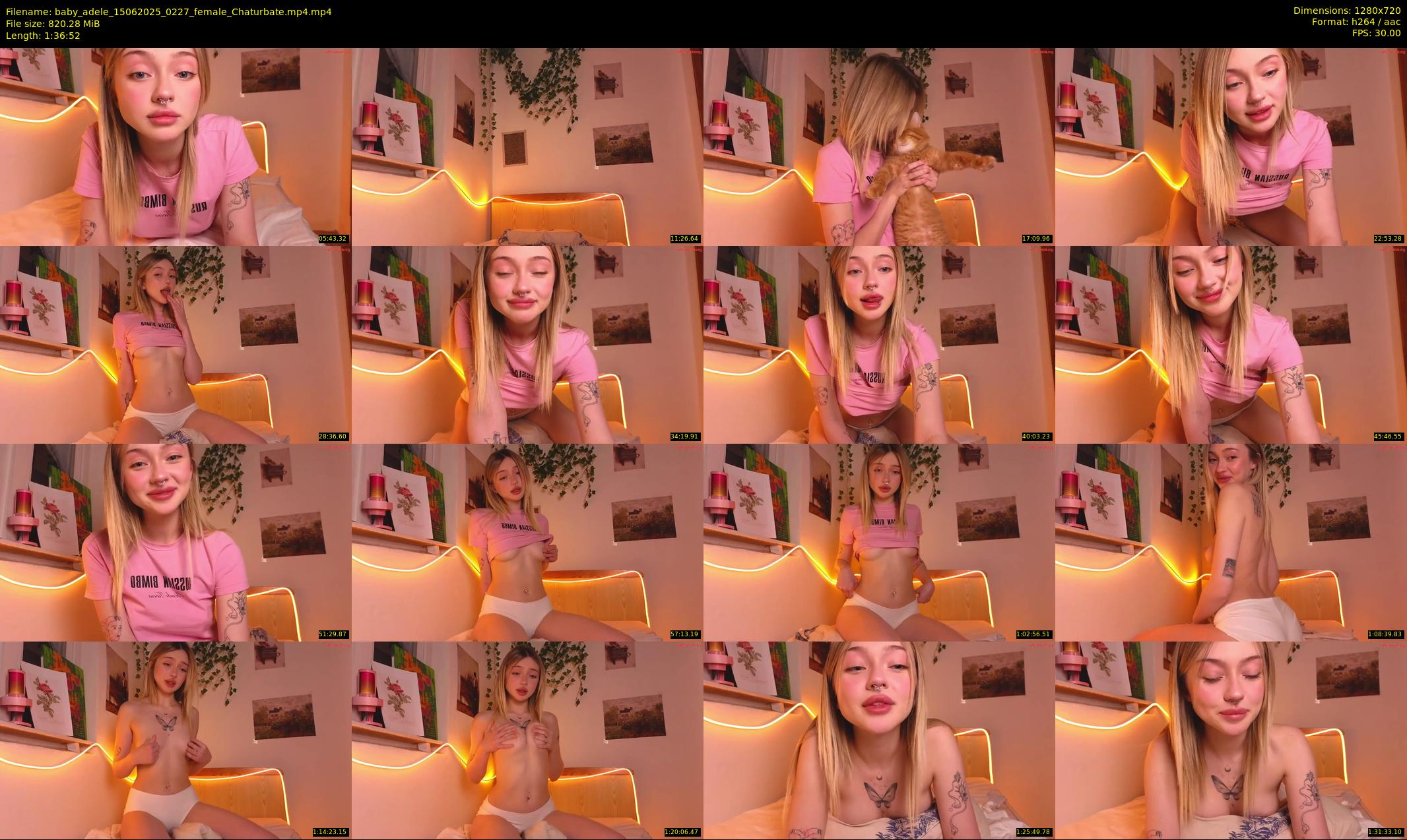 baby_adele — 97 minute Chaturbate female cam show recording, 720p, Jun 15, 2025