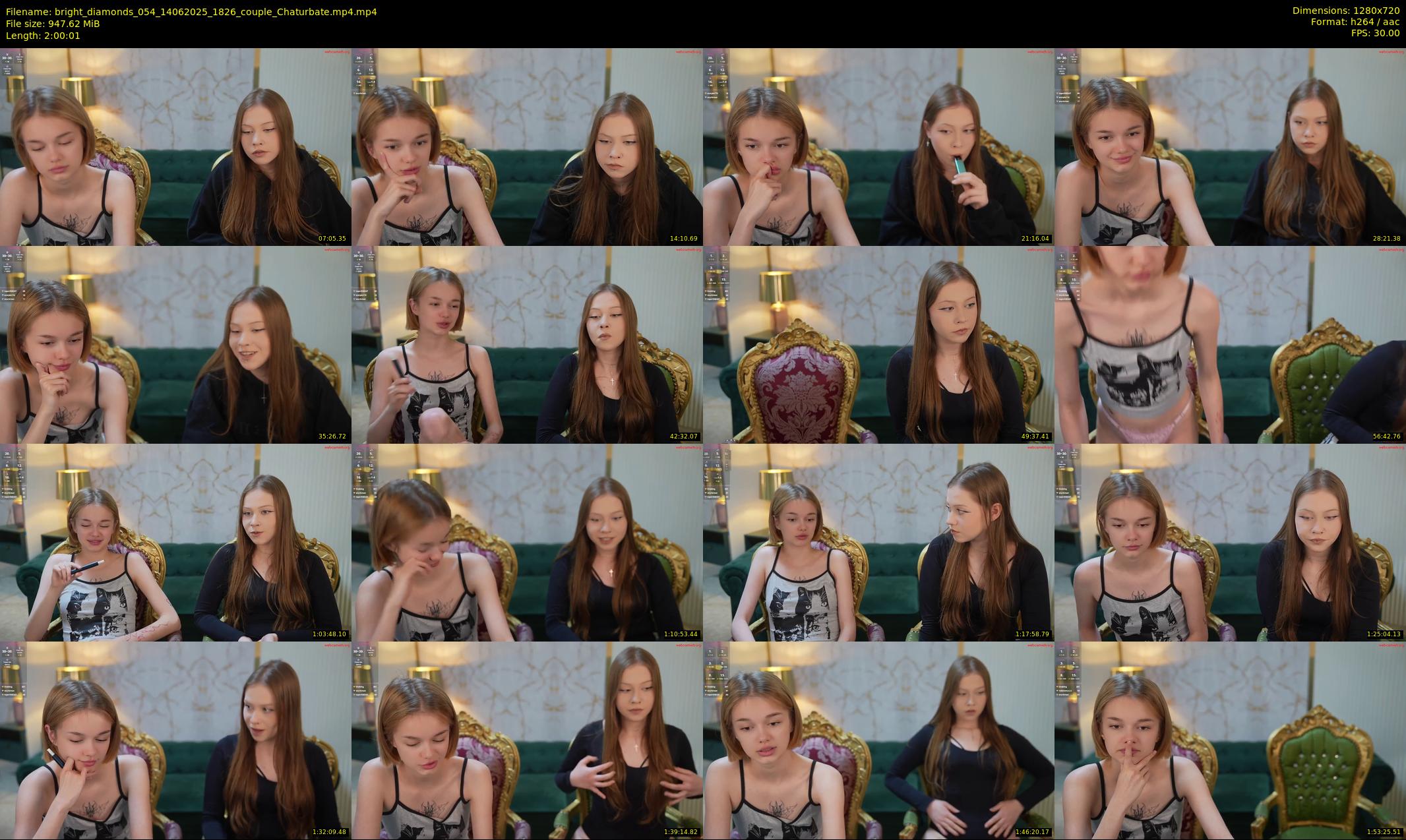 bright_diamonds_054 — 121 minute Chaturbate couple cam show recording, 720p, Jun 14, 2025