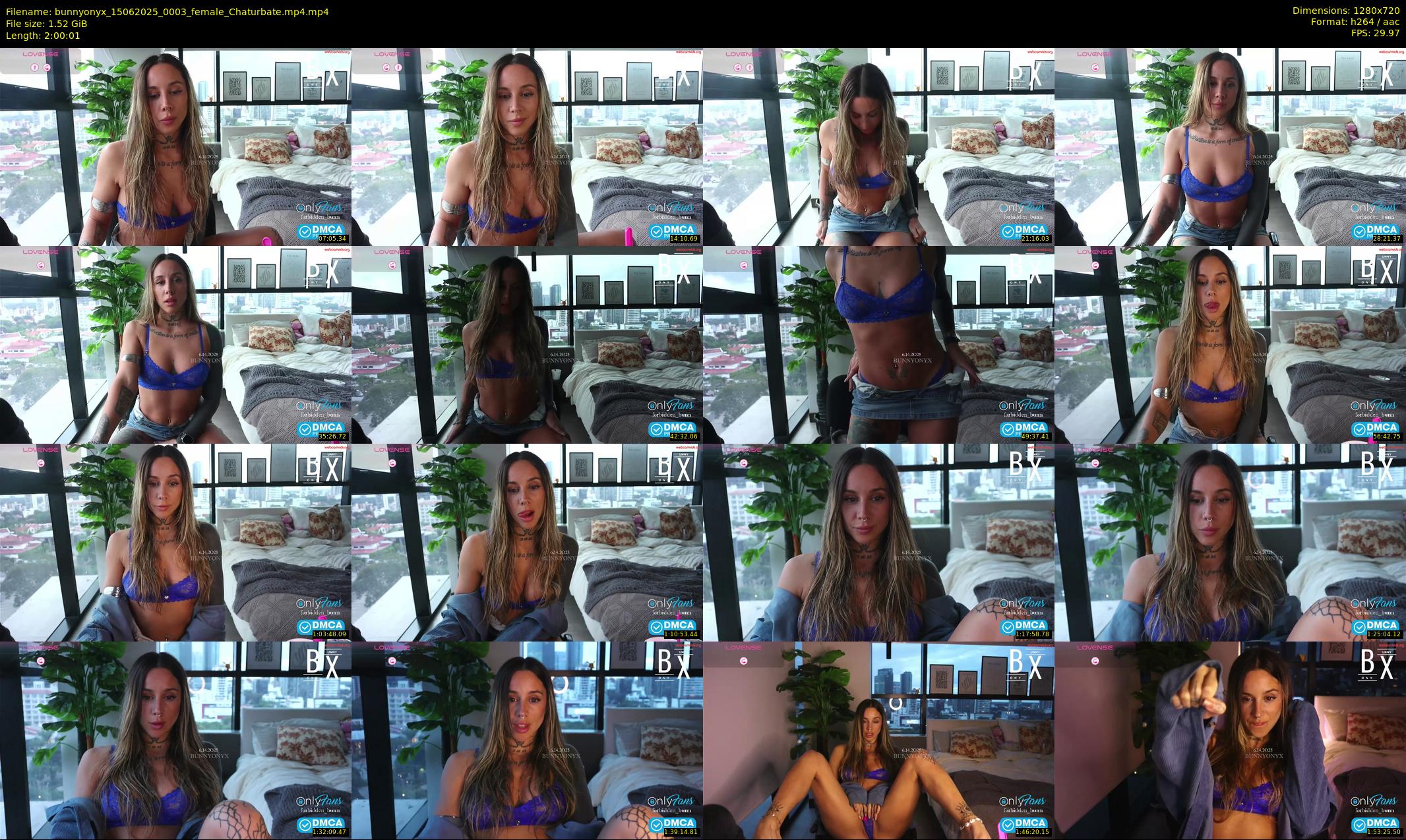 bunnyonyx — 121 minute Chaturbate female cam show recording, 720p, Jun 15, 2025