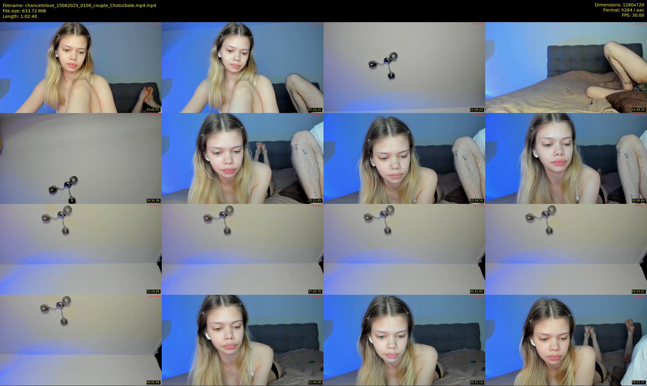 chancetolove — 63 minute Chaturbate couple cam show recording, 720p, Jun 15, 2025