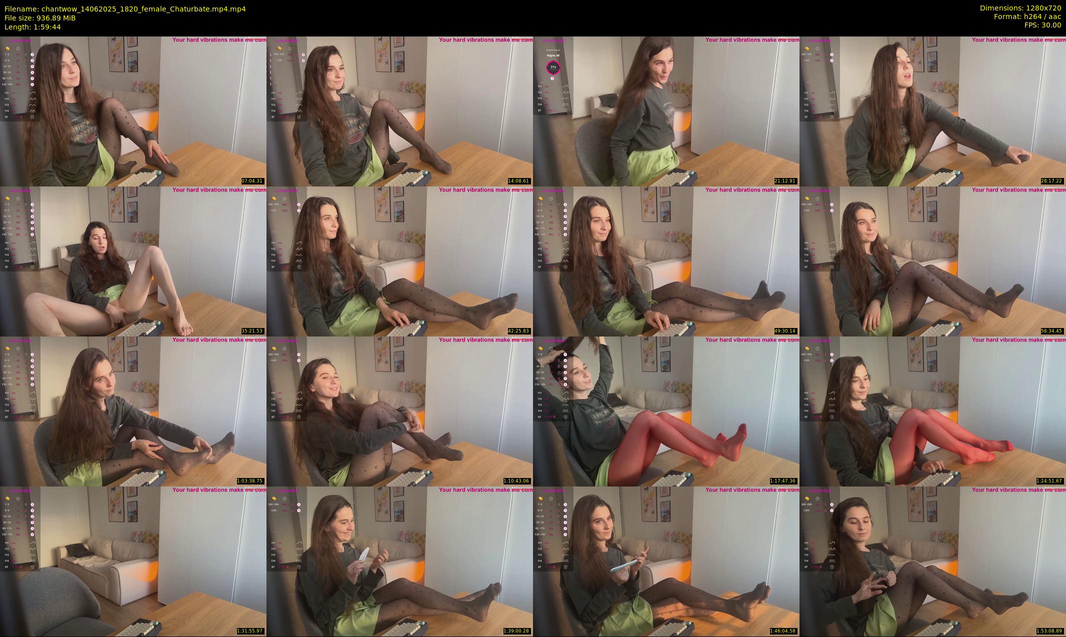 chantwow — 120 minute Chaturbate female cam show recording, 720p, Jun 14, 2025