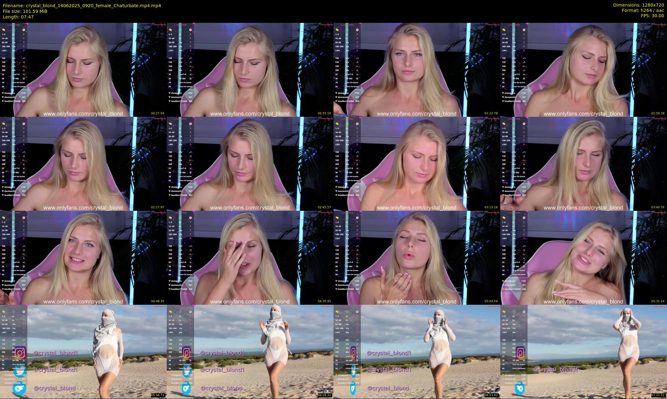 crystal_blond — 8 minute Chaturbate female cam show recording, 720p, Jun 14, 2025