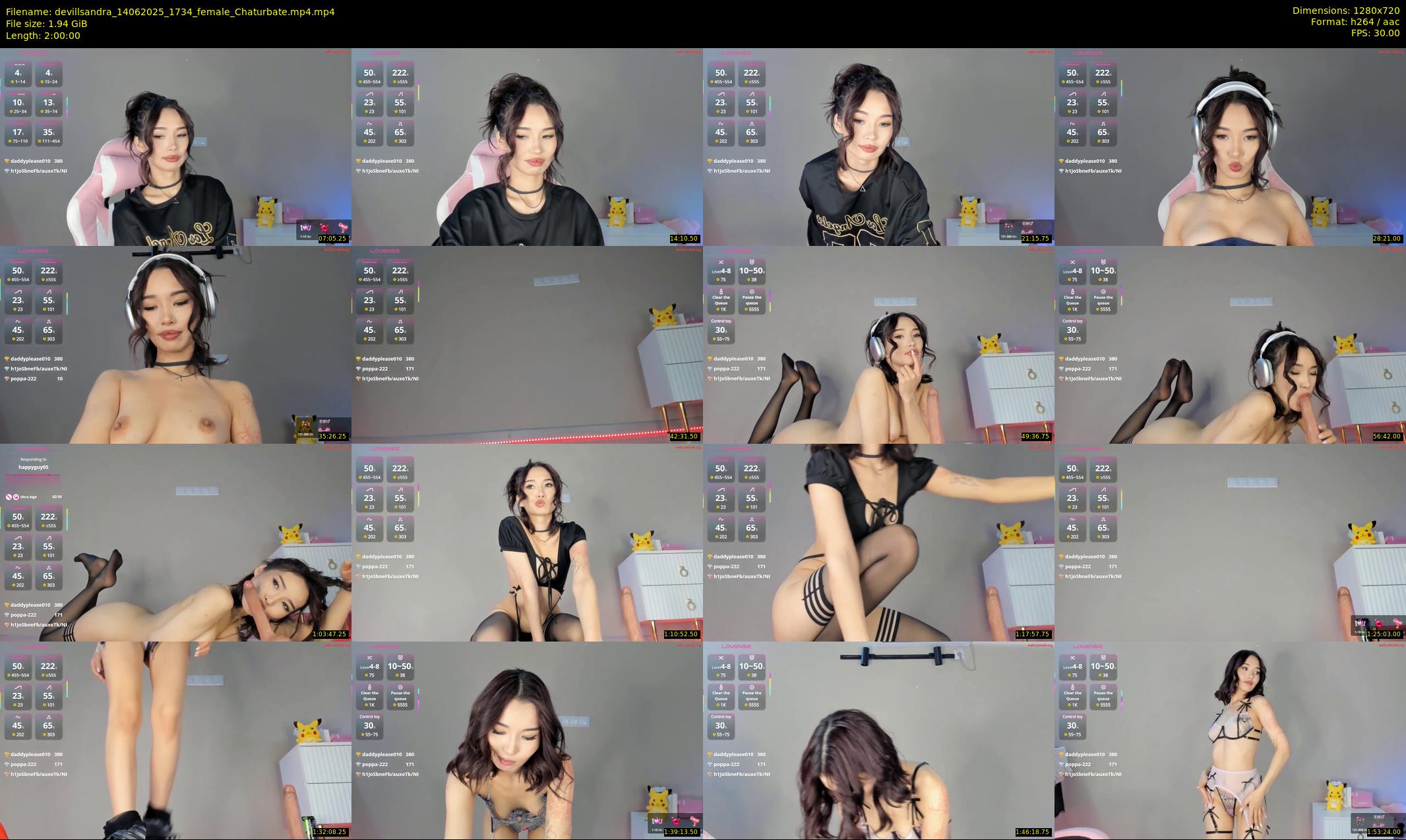 devillsandra — 120 minute Chaturbate female cam show recording, 720p, Jun 14, 2025