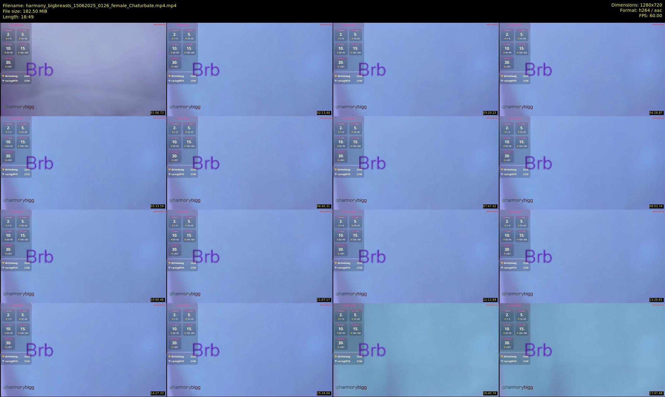 harmony_bigbreasts — 19 minute Chaturbate female cam show recording, 720p, Jun 15, 2025