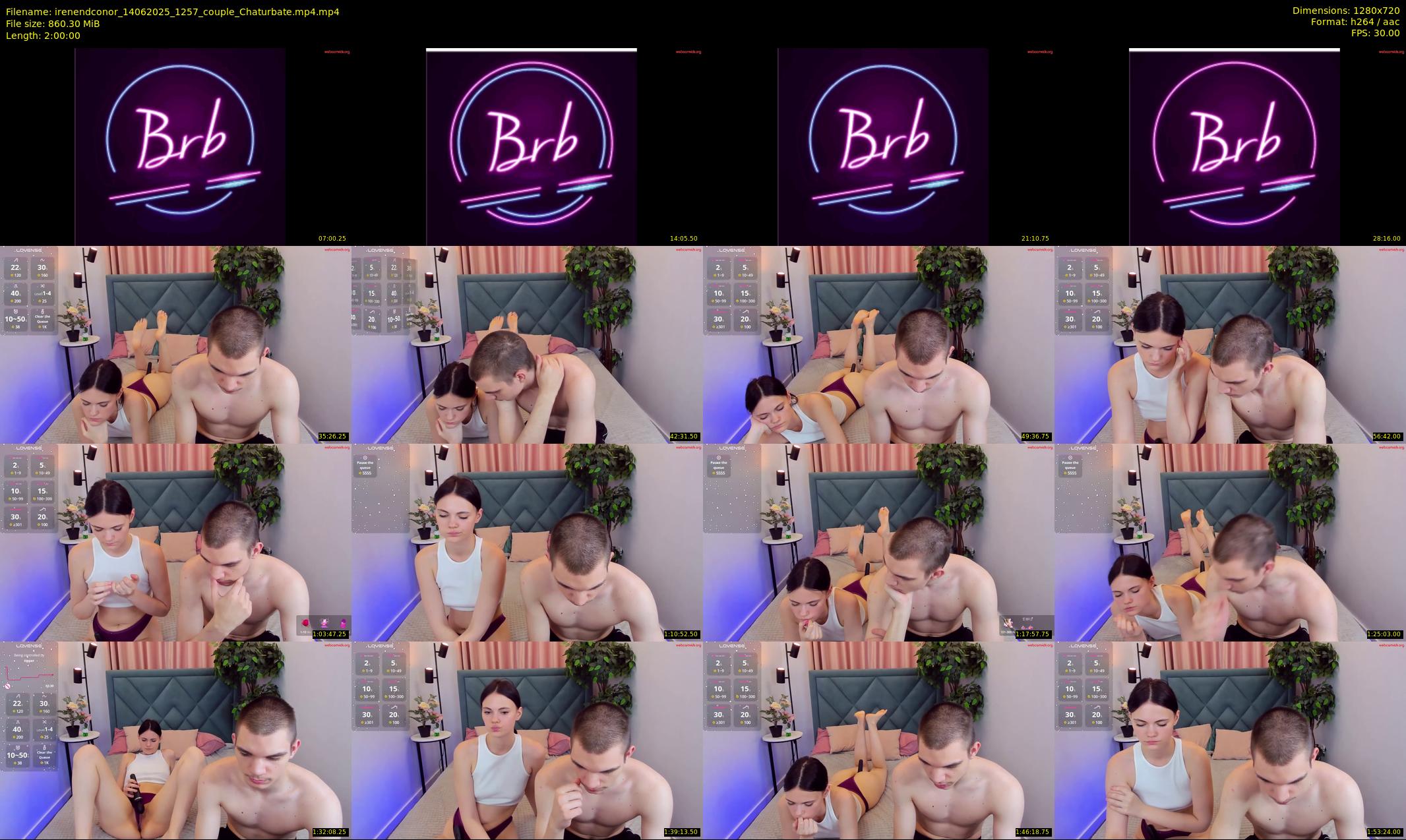 irenendconor — 120 minute Chaturbate couple cam show recording, 720p, Jun 14, 2025