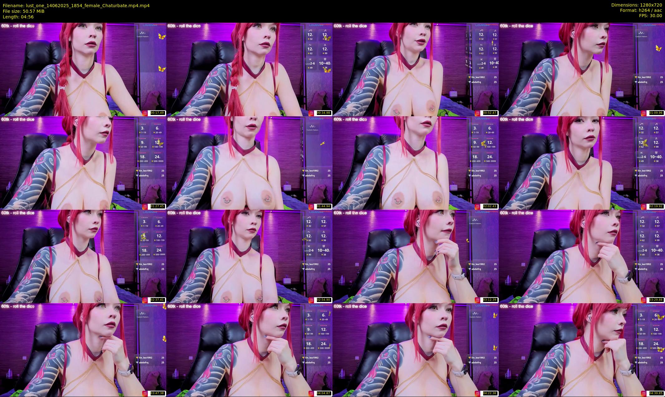 lust_one — 5 minute Chaturbate female cam show recording, 720p, Jun 14, 2025
