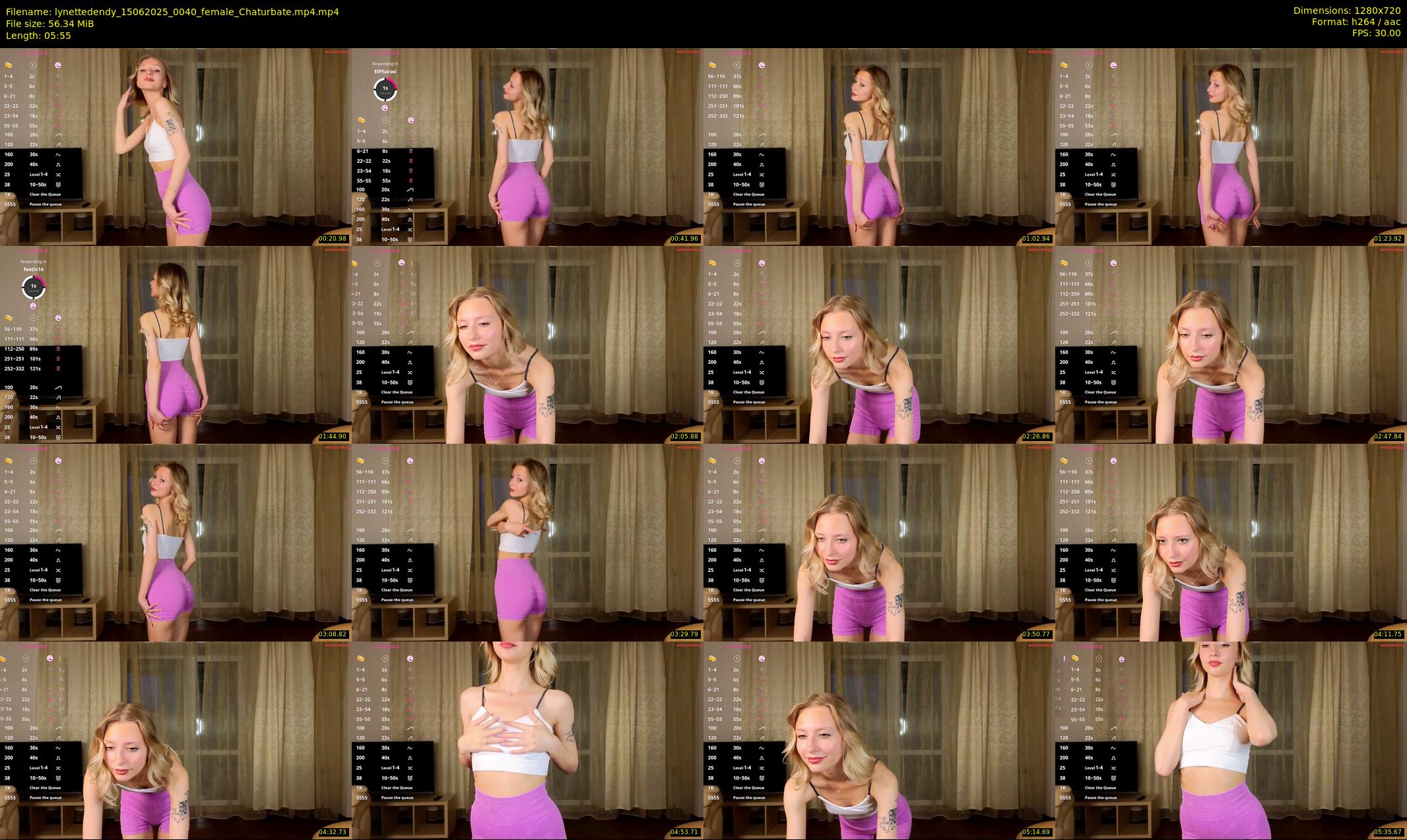 lynettedendy — 6 minute Chaturbate female cam show recording, 720p, Jun 15, 2025
