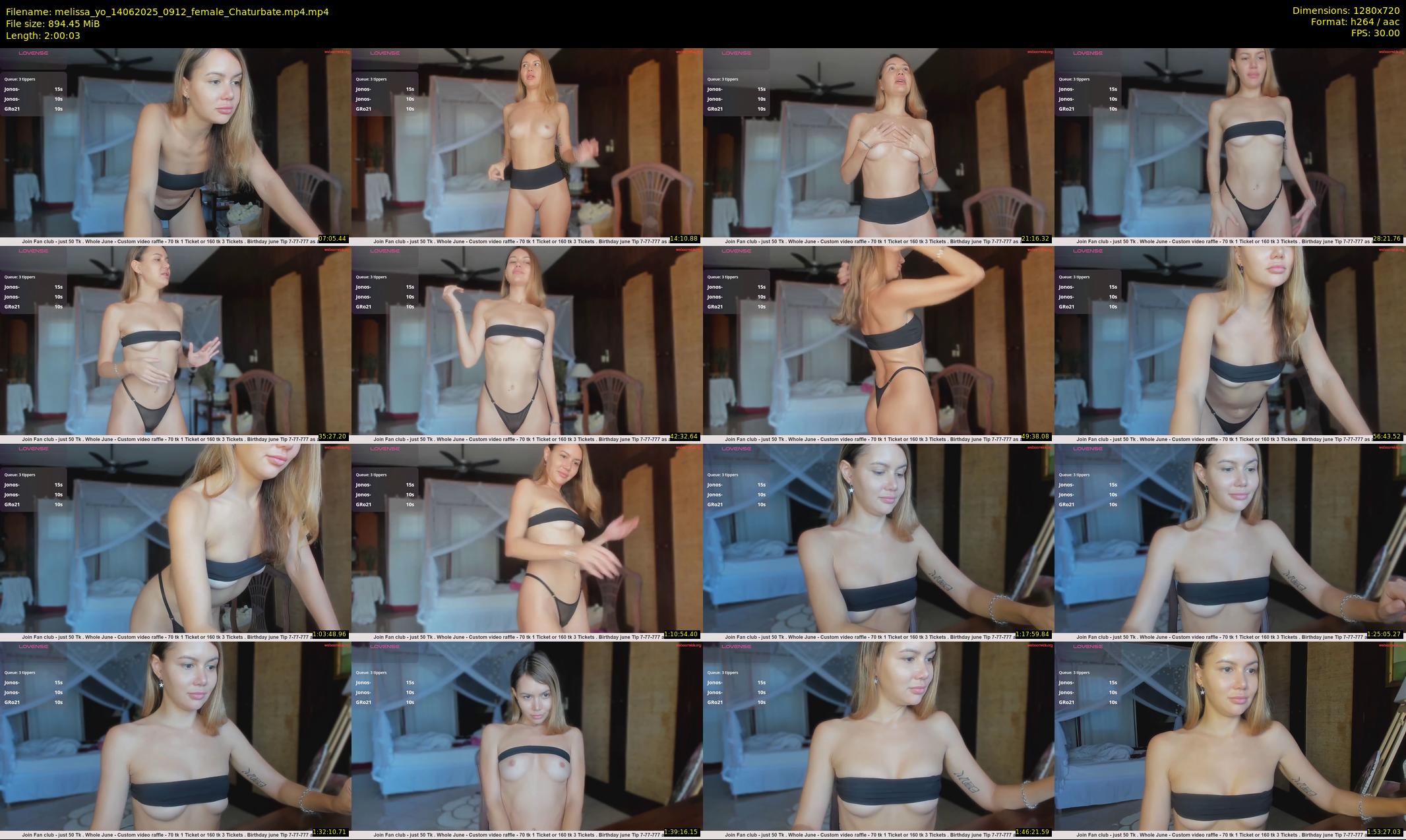 melissa_yo — 121 minute Chaturbate female cam show recording, 720p, Jun 14, 2025