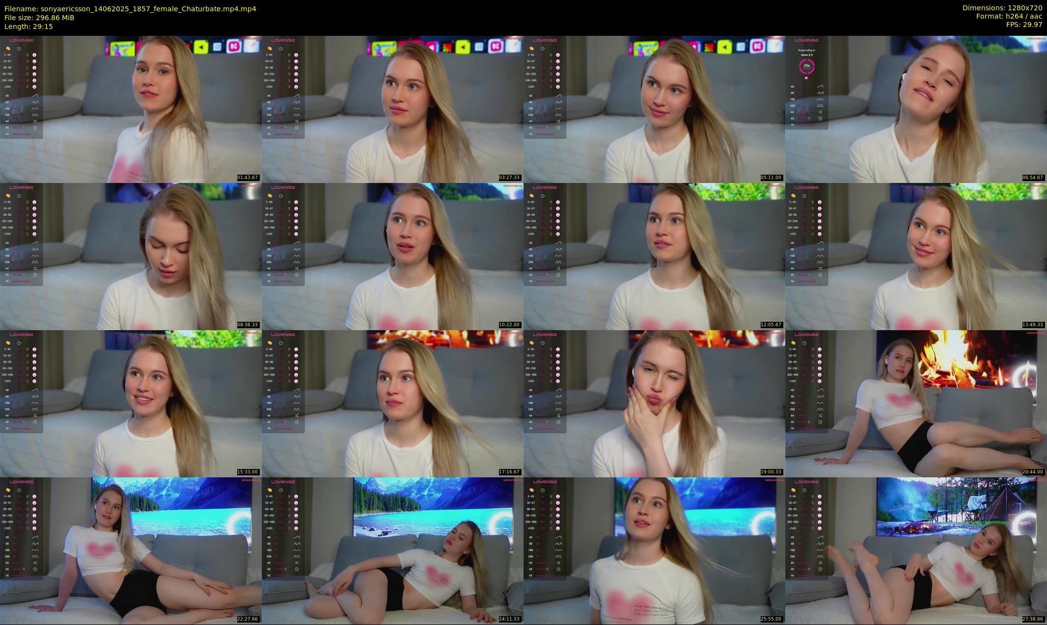 sonyaericsson — 30 minute Chaturbate female cam show recording, 720p, Jun 14, 2025