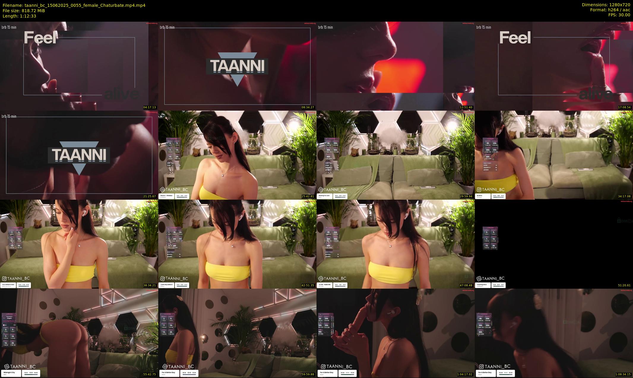 taanni_bc — 73 minute Chaturbate female cam show recording, 720p, Jun 15, 2025