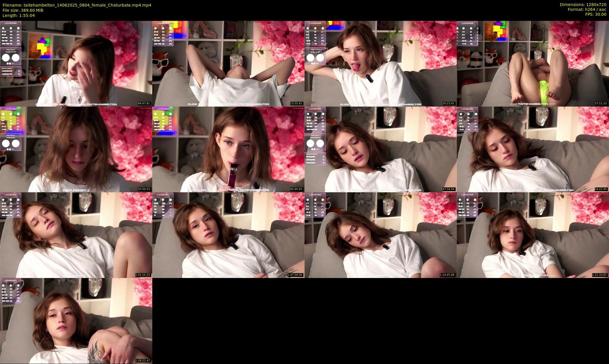 taitehambelton — 116 minute Chaturbate female cam show recording, 720p, Jun 14, 2025
