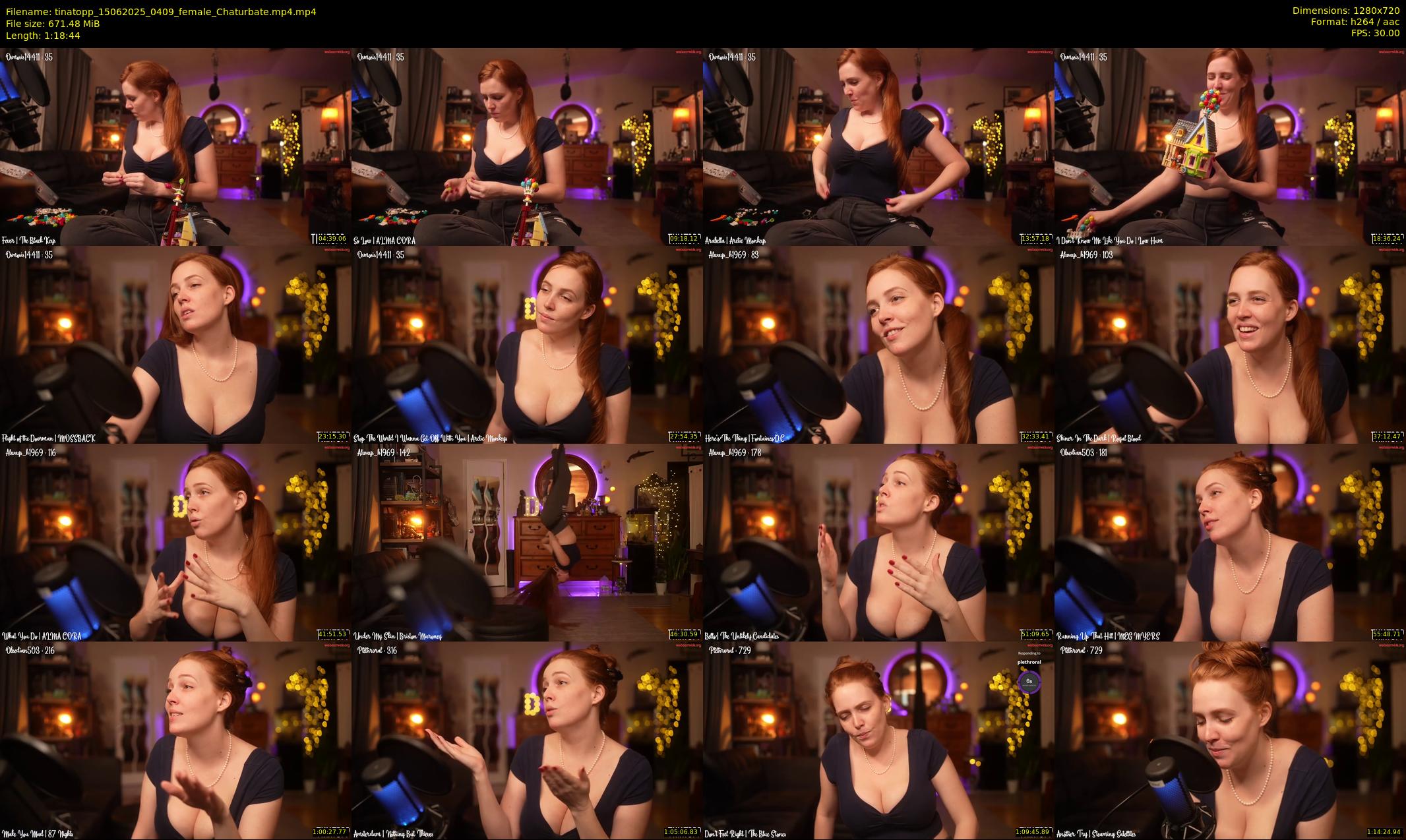 tinatopp — 79 minute Chaturbate female cam show recording, 720p, Jun 15, 2025