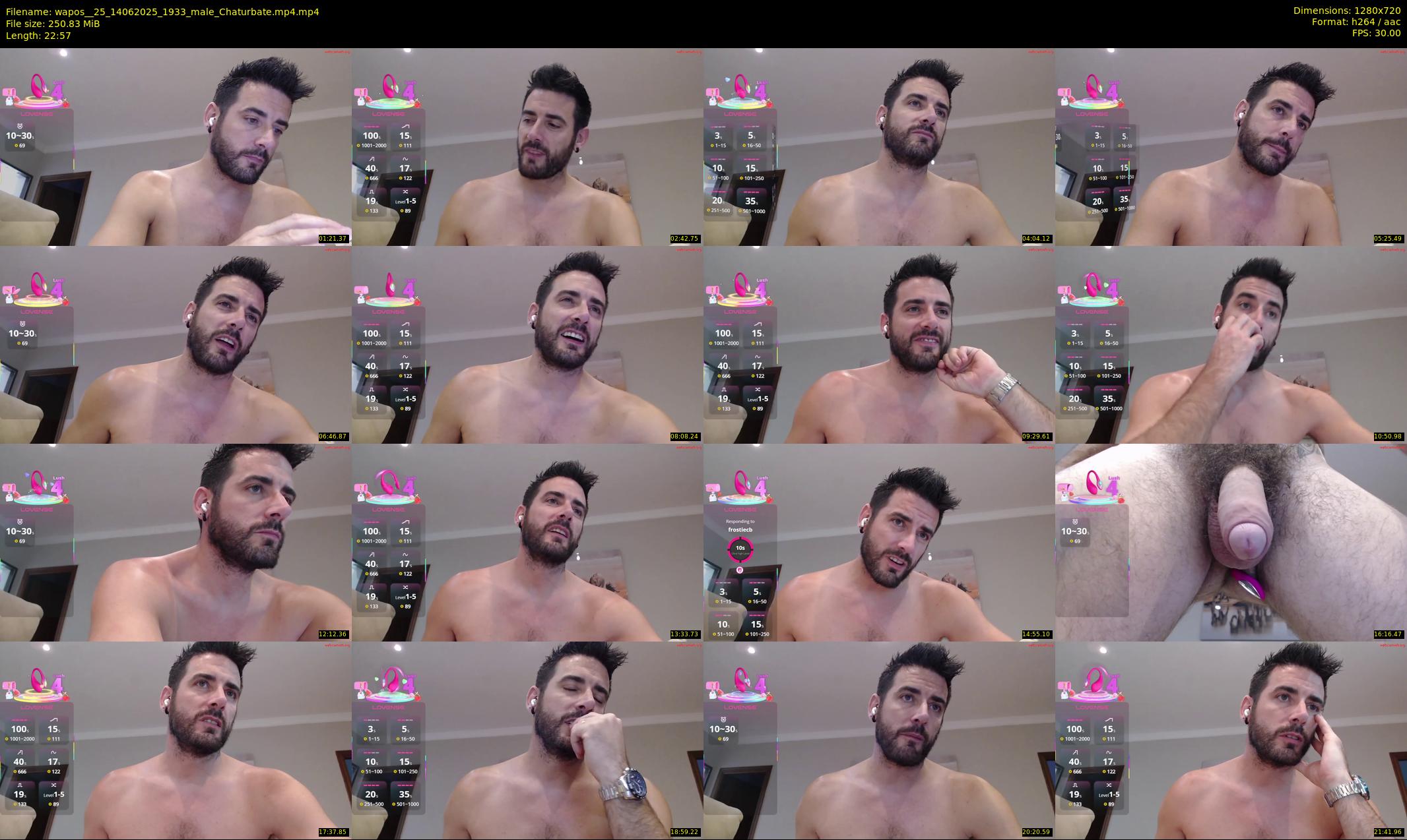wapos__25 — 23 minute Chaturbate male cam show recording, 720p, Jun 14, 2025